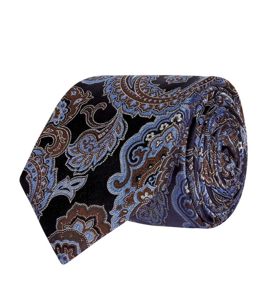 Paisley Pattern Tie 29-NVY Image 1
