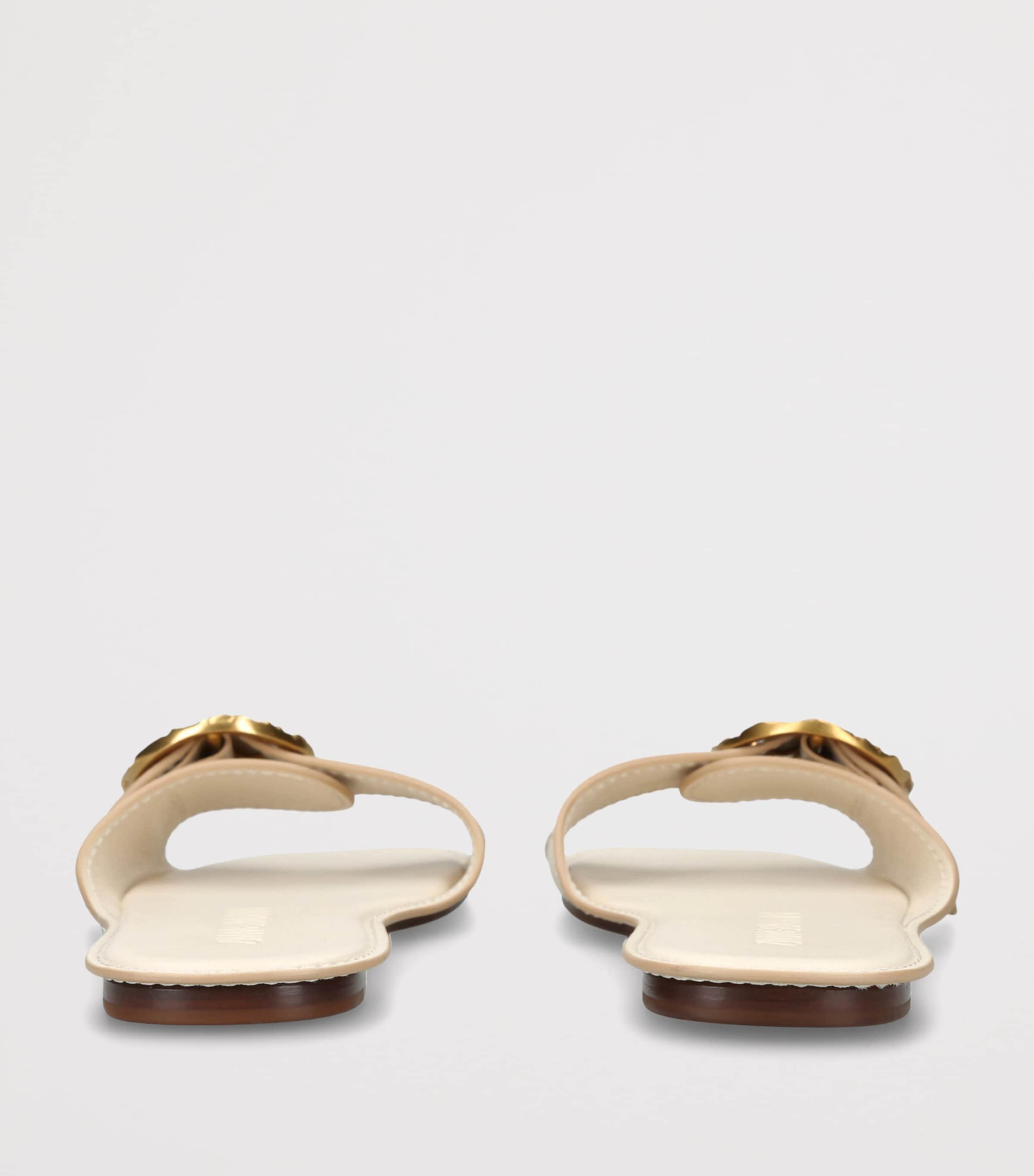 Zimmermann Beige Leather Solena Slides | Harrods UK