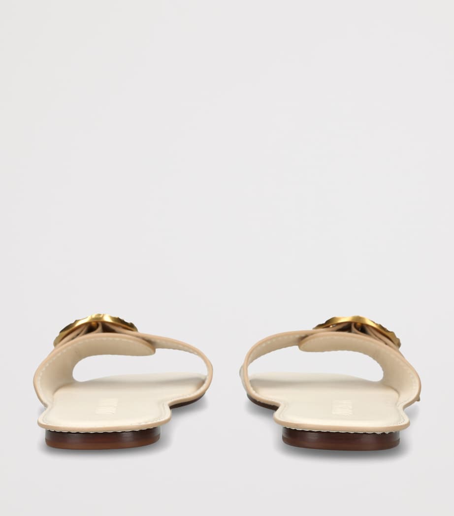 Zimmermann Leather Solena Slides Bone Image 4