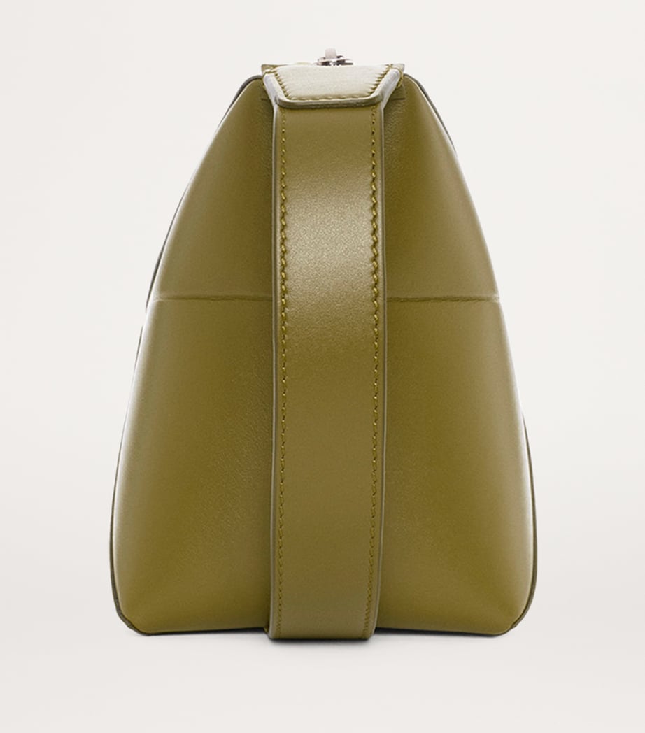 LOEWE Leather Puzzle Fold Wash Bag Olive Image 3