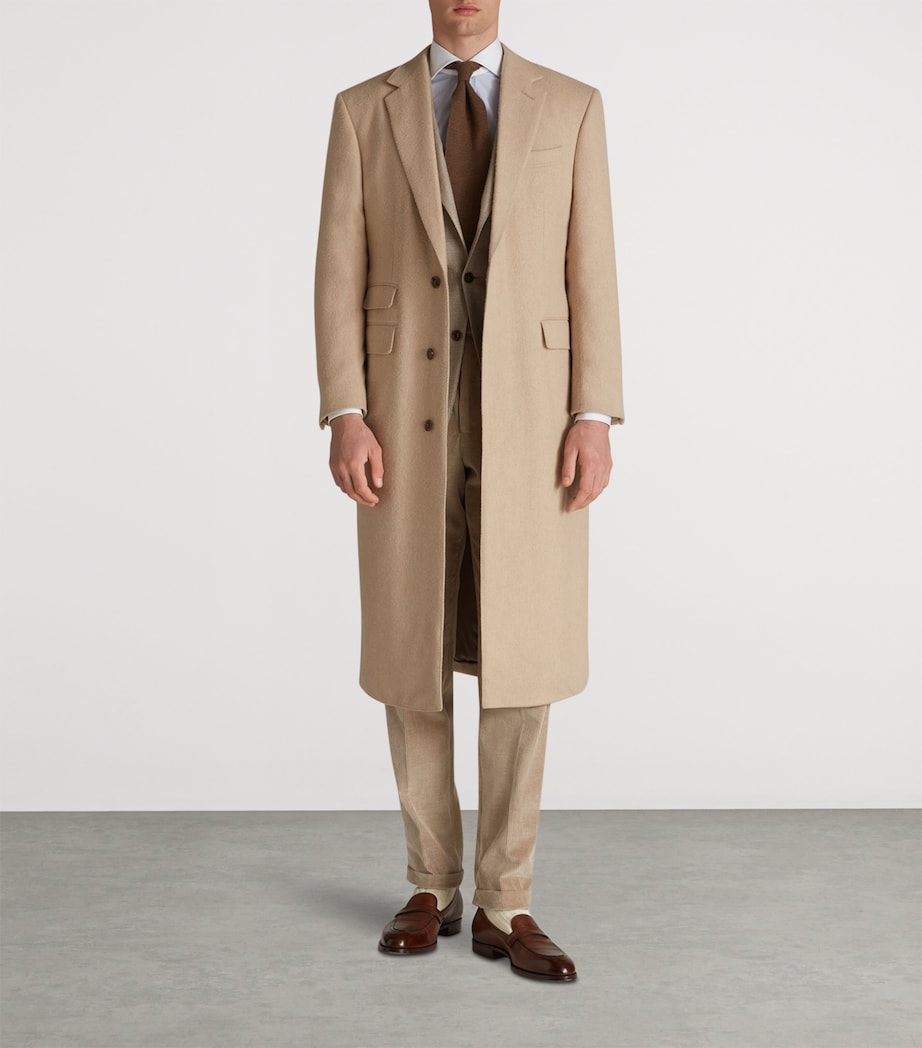 Camel Single-Breasted Overcoat 290BLONDE CAMEL Image 2