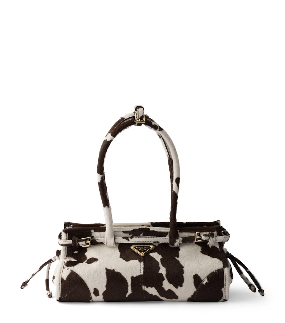 Medium Calf Hair Printed Bonnie Top-Handle Bag F0G3N Image 1