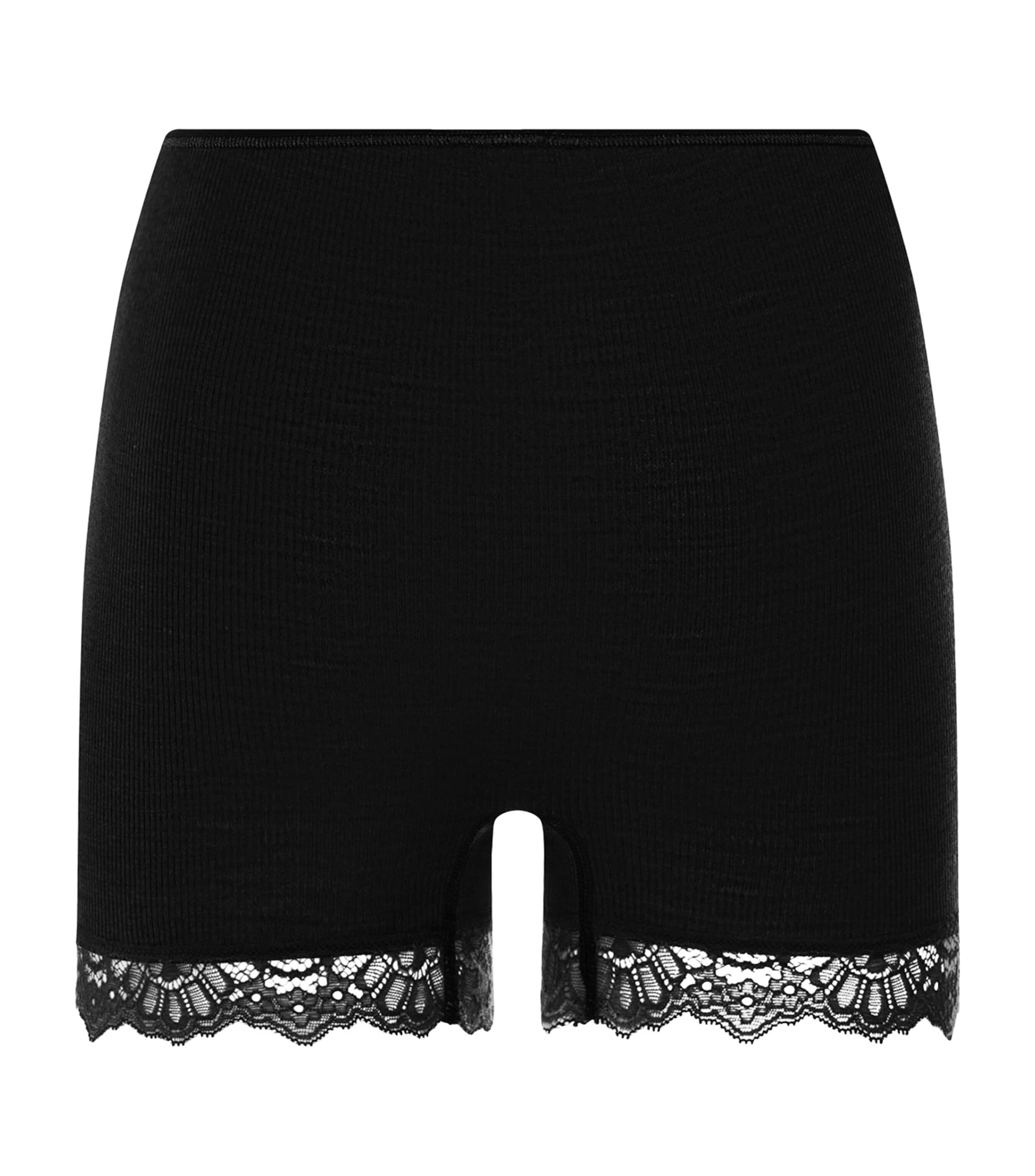 Hanro Womens Wool-Silk Boy Shorts Black Image 3