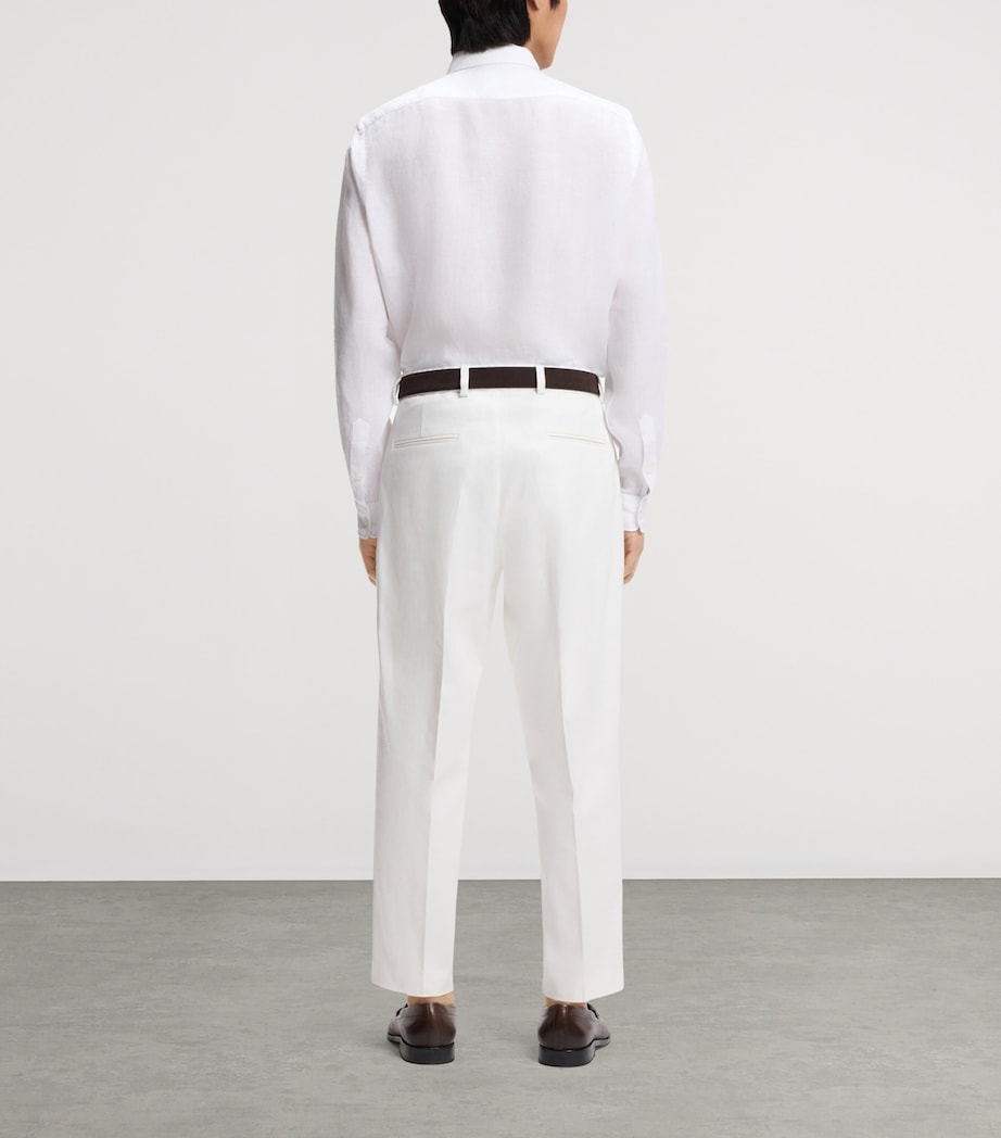 BOSS Mens Linen Regular-Fit Shirt Image 3