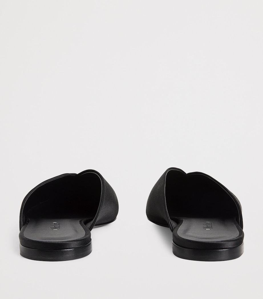 Satin Mules BLACK Image 4