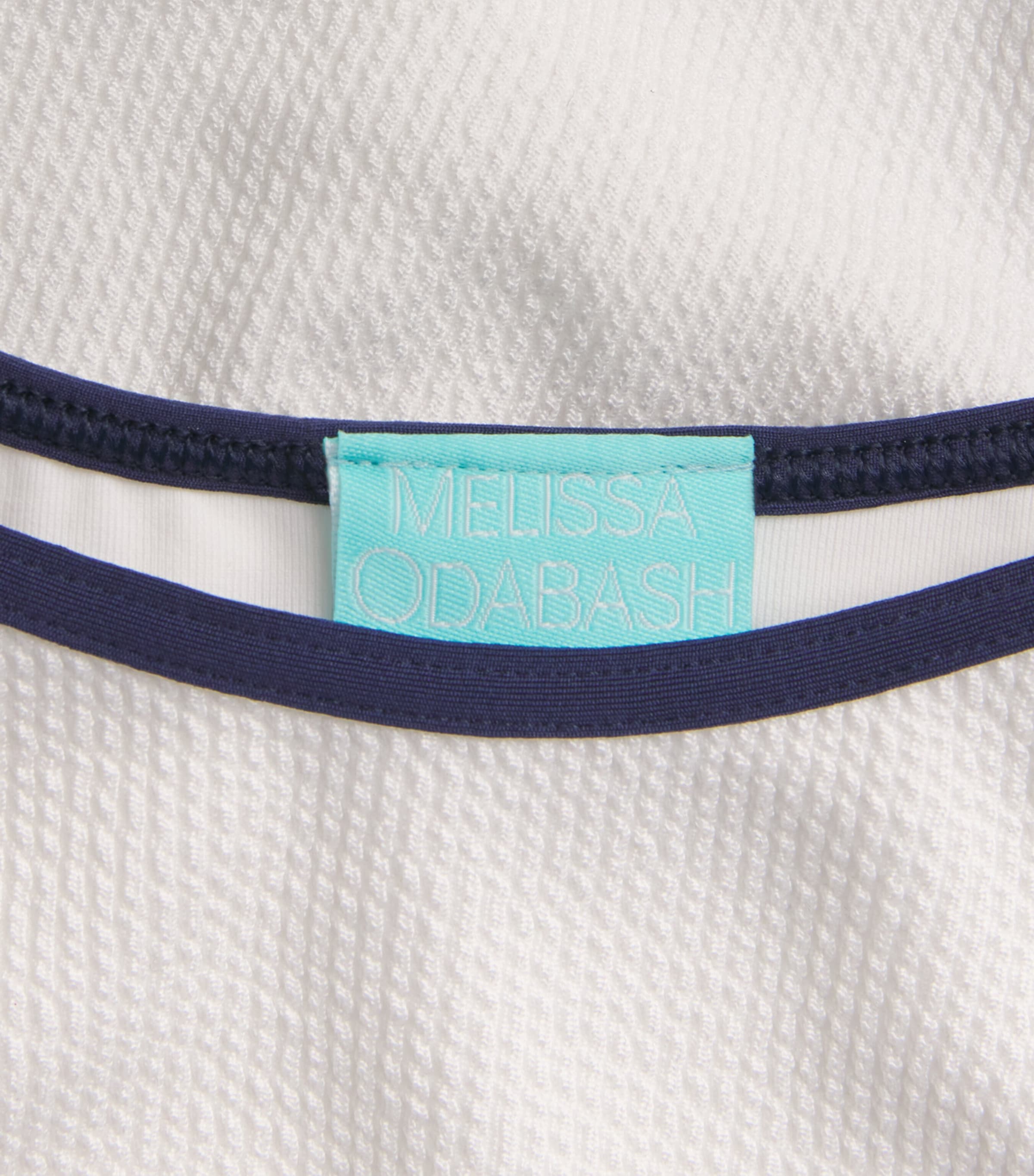 Melissa Odabash Womens Vigo Bikini Bottoms White Ridges/navy Image 5