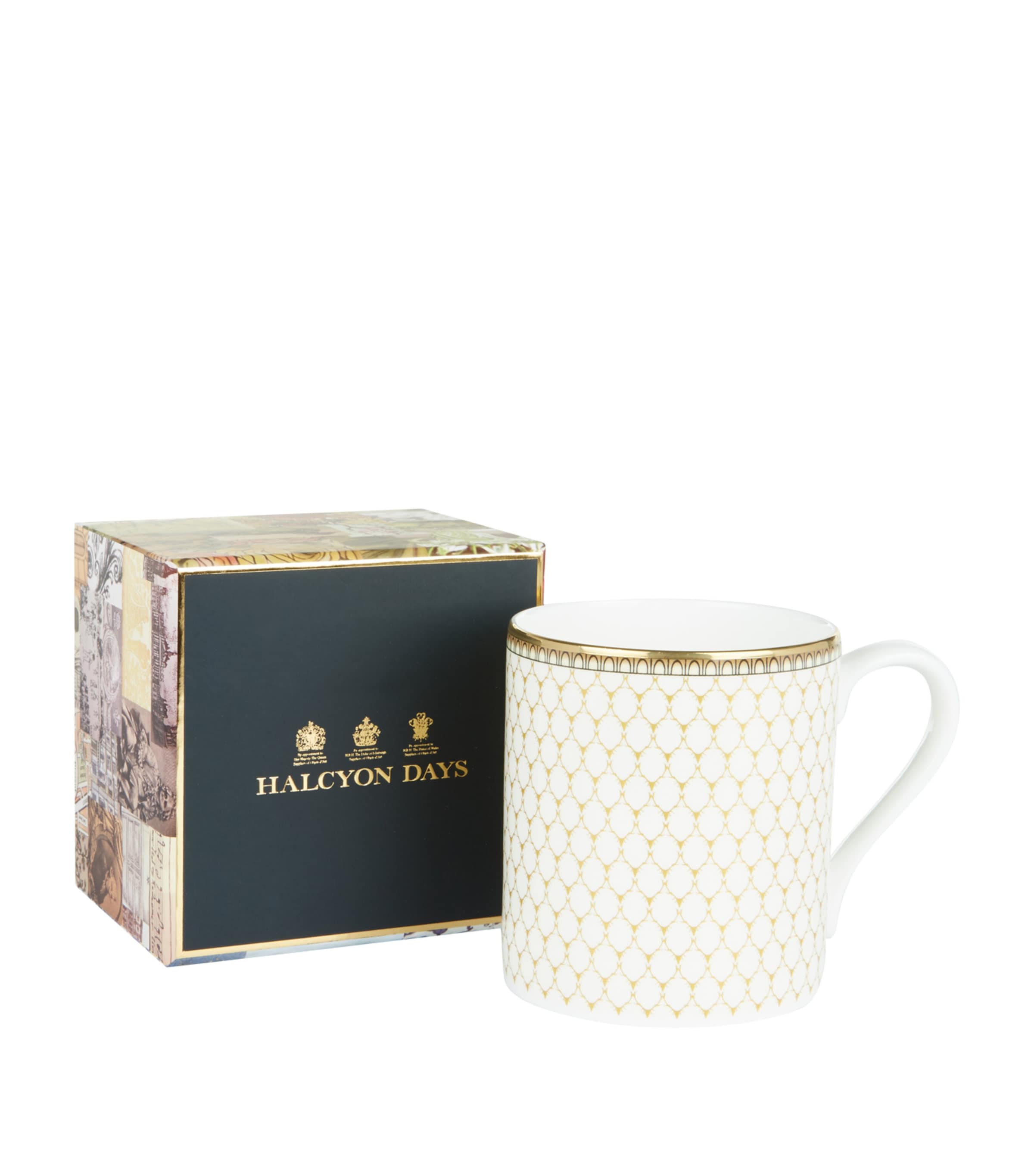 Halcyon Days Antler Trellis China Mug Ivory Image 1