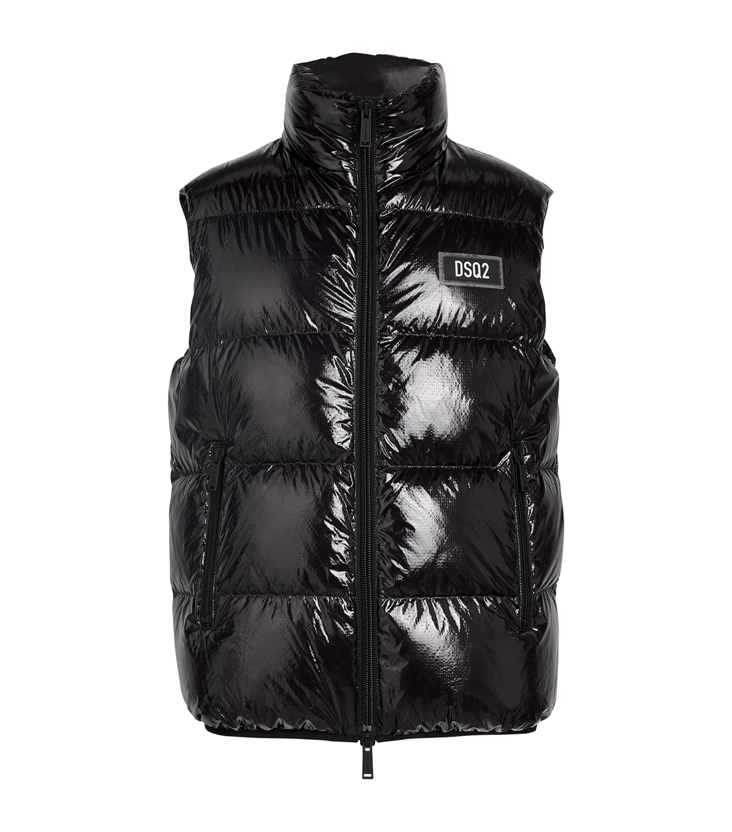 Dsquared2 Down Coated Gilet In Black