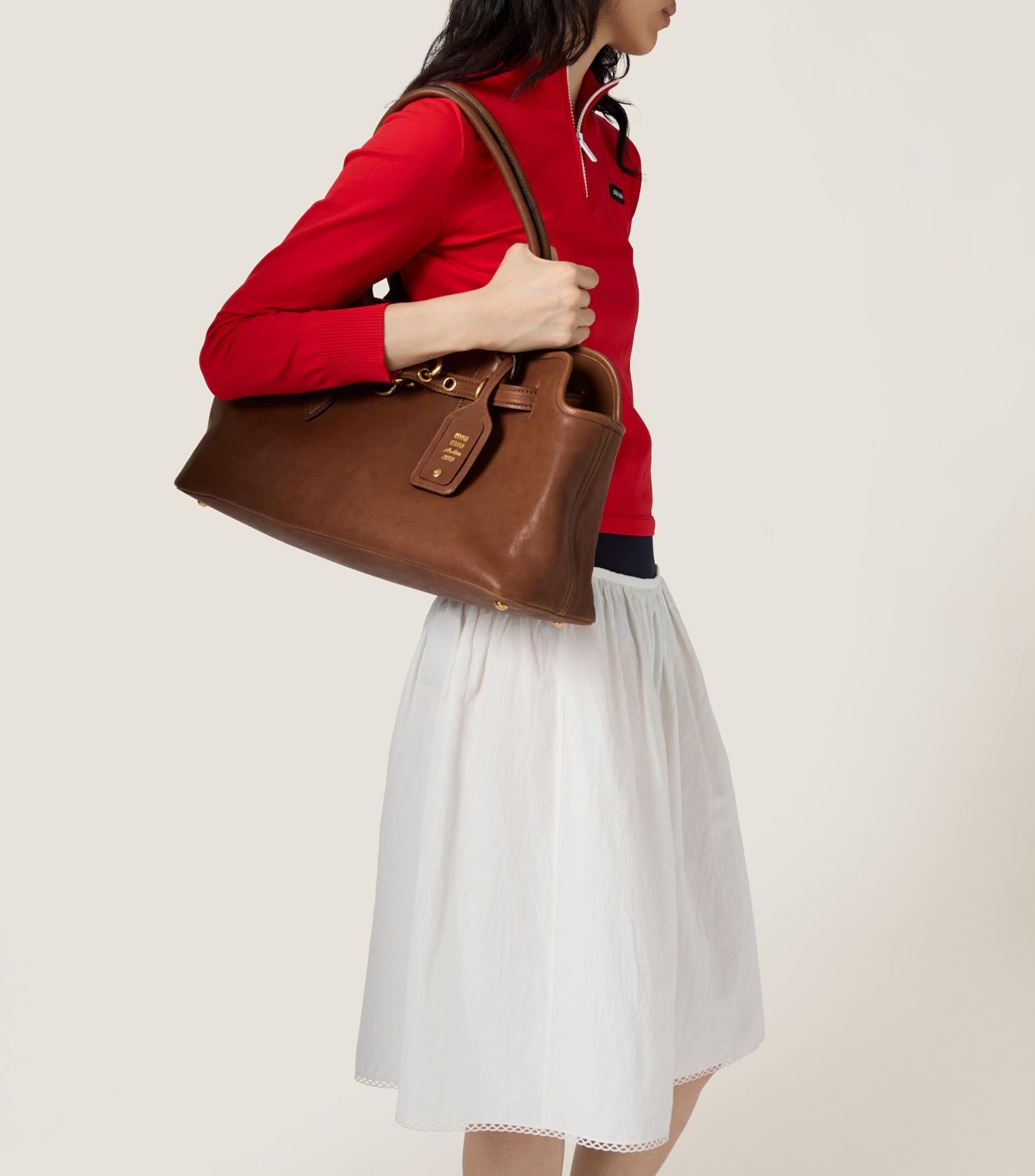 Cotton-Linen Midi Skirt F0009 Image 5