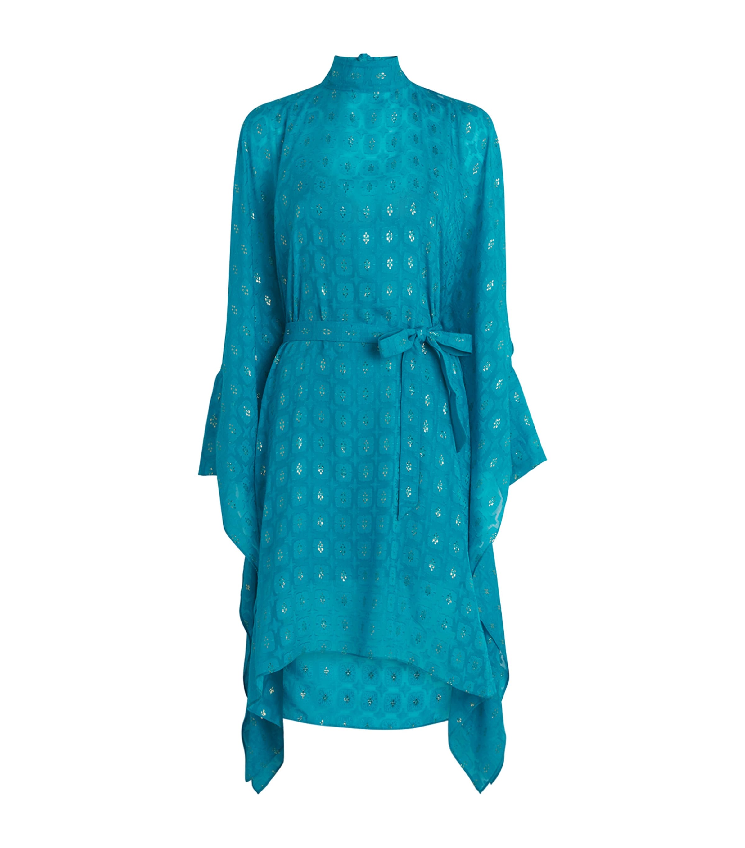 Taller Marmo Womens Geometric Mini Dress Turquoise Image 1