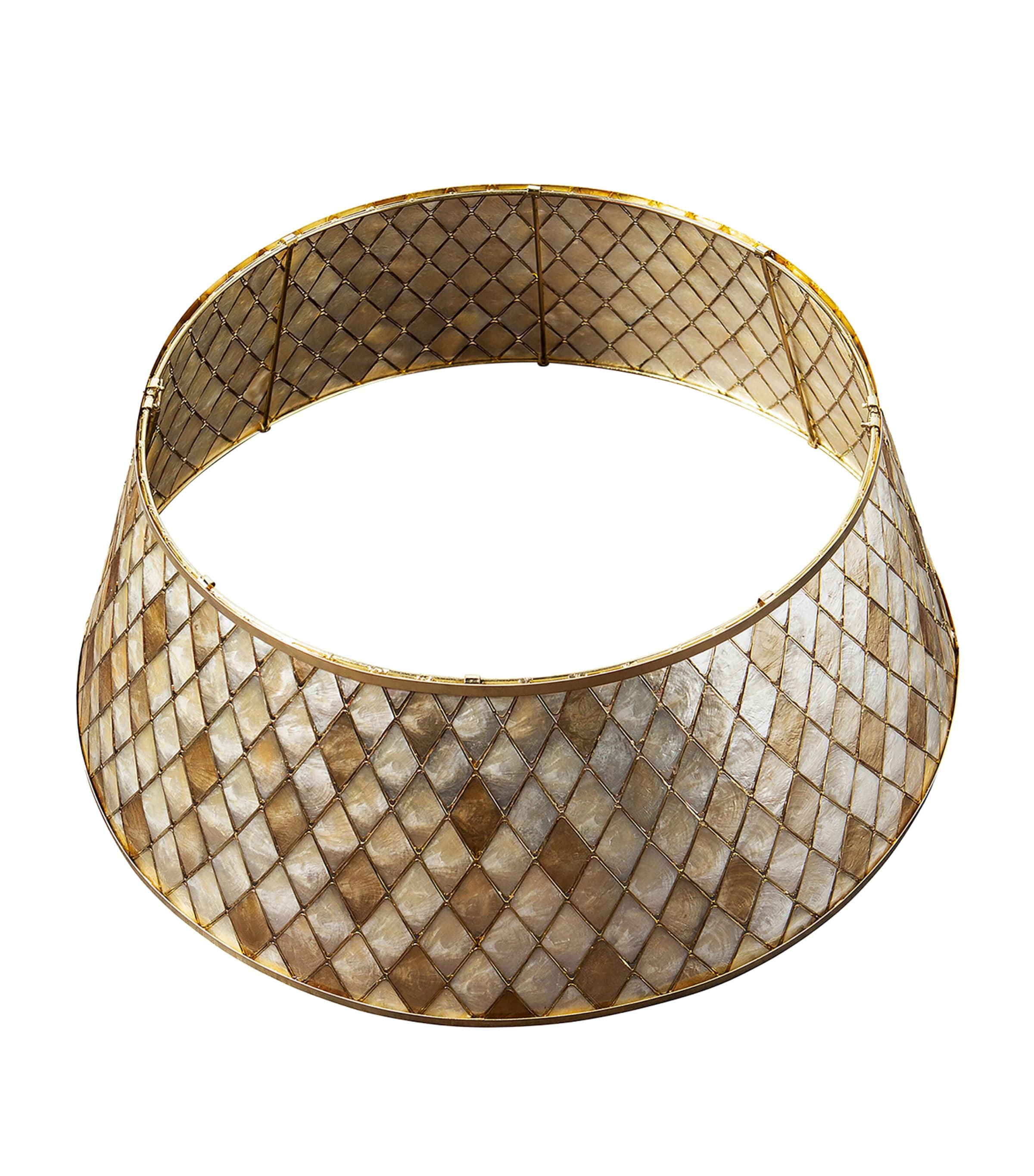 Balsam Hill Capiz Tree Collar In Brown
