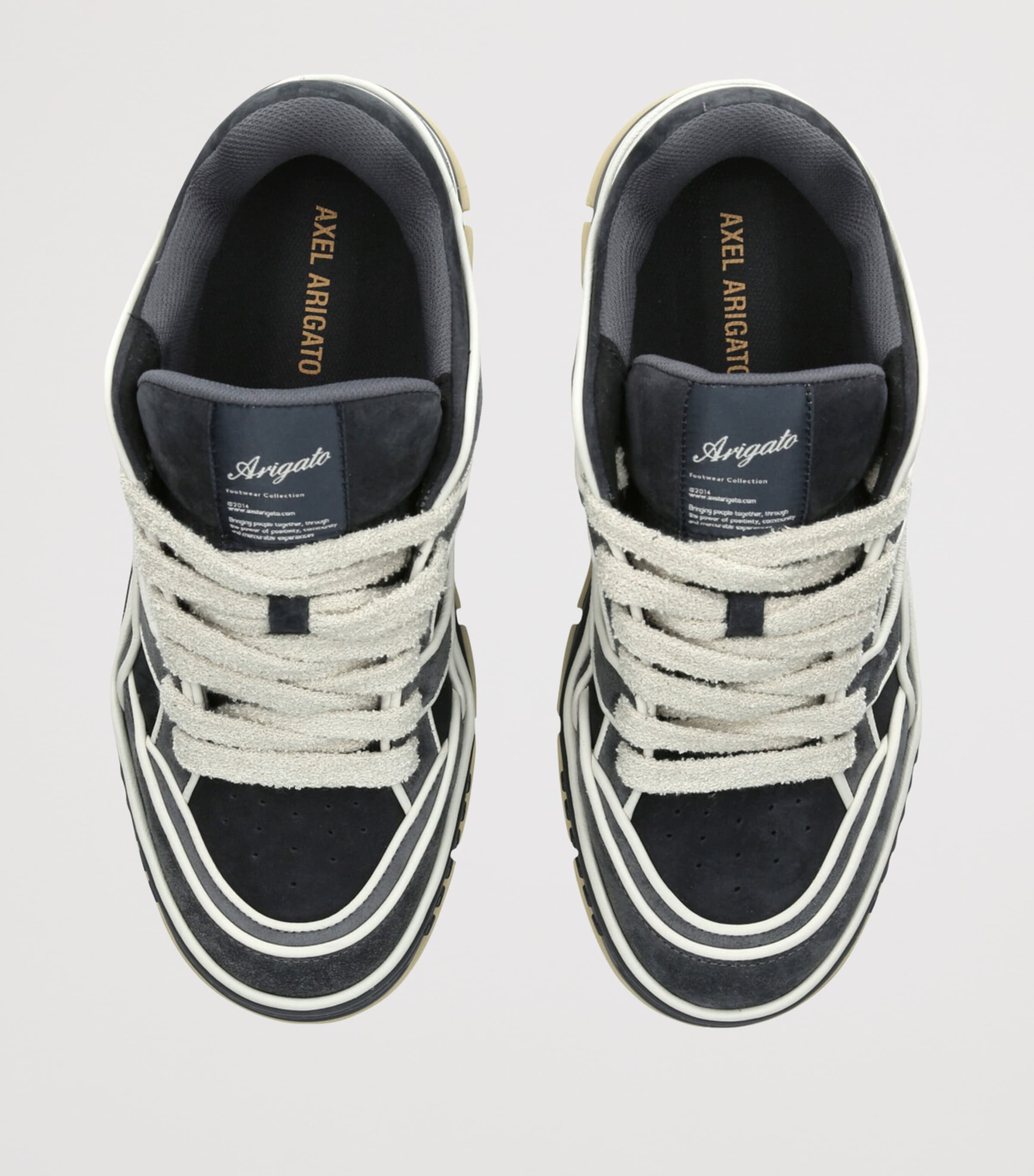 Leather Area Sneakers BLK/BEIGE Image 4