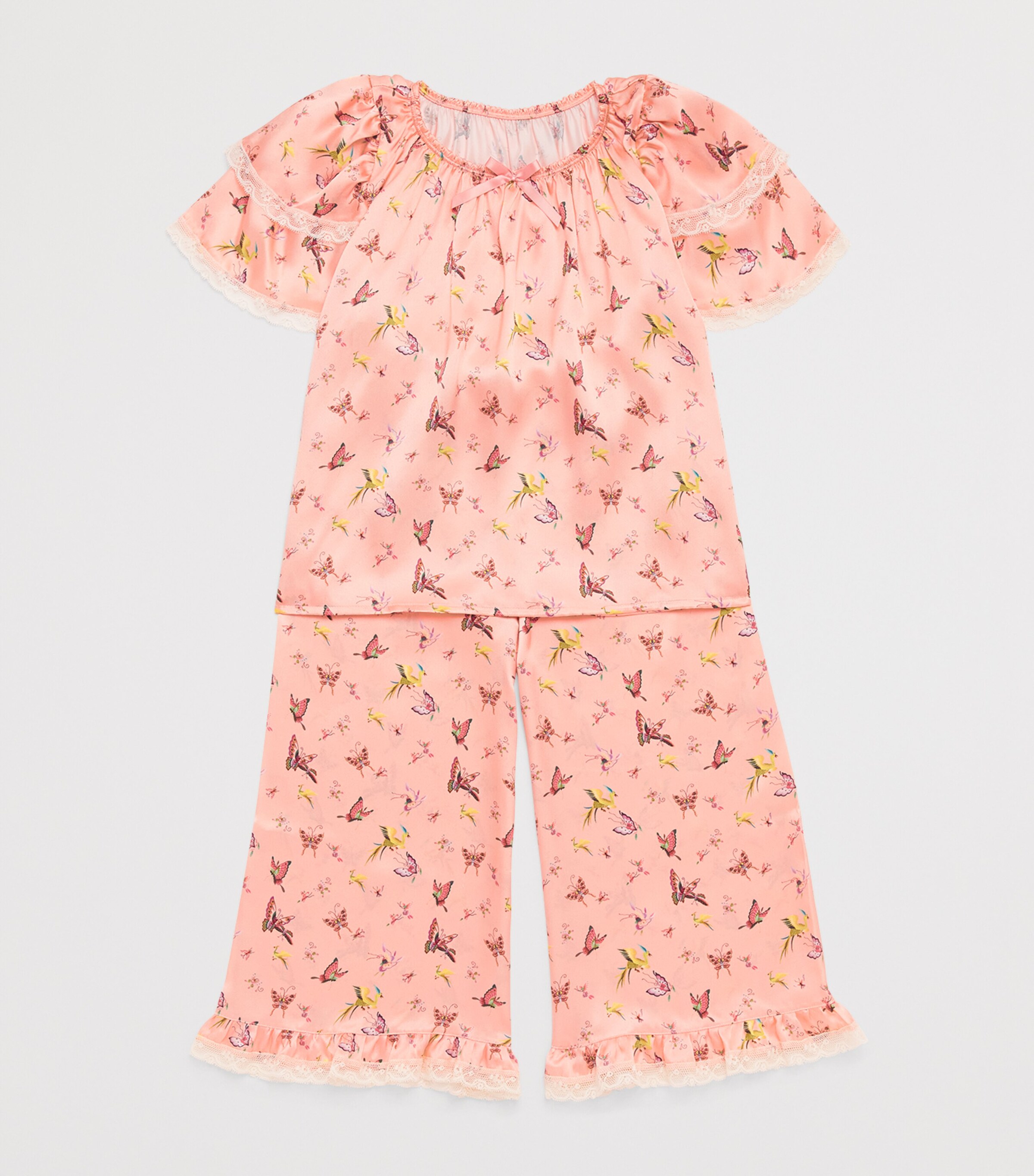 Amiki Lilya Pyjama Set (2-14 Years) Dusty Pnk Bttrfls Image 3