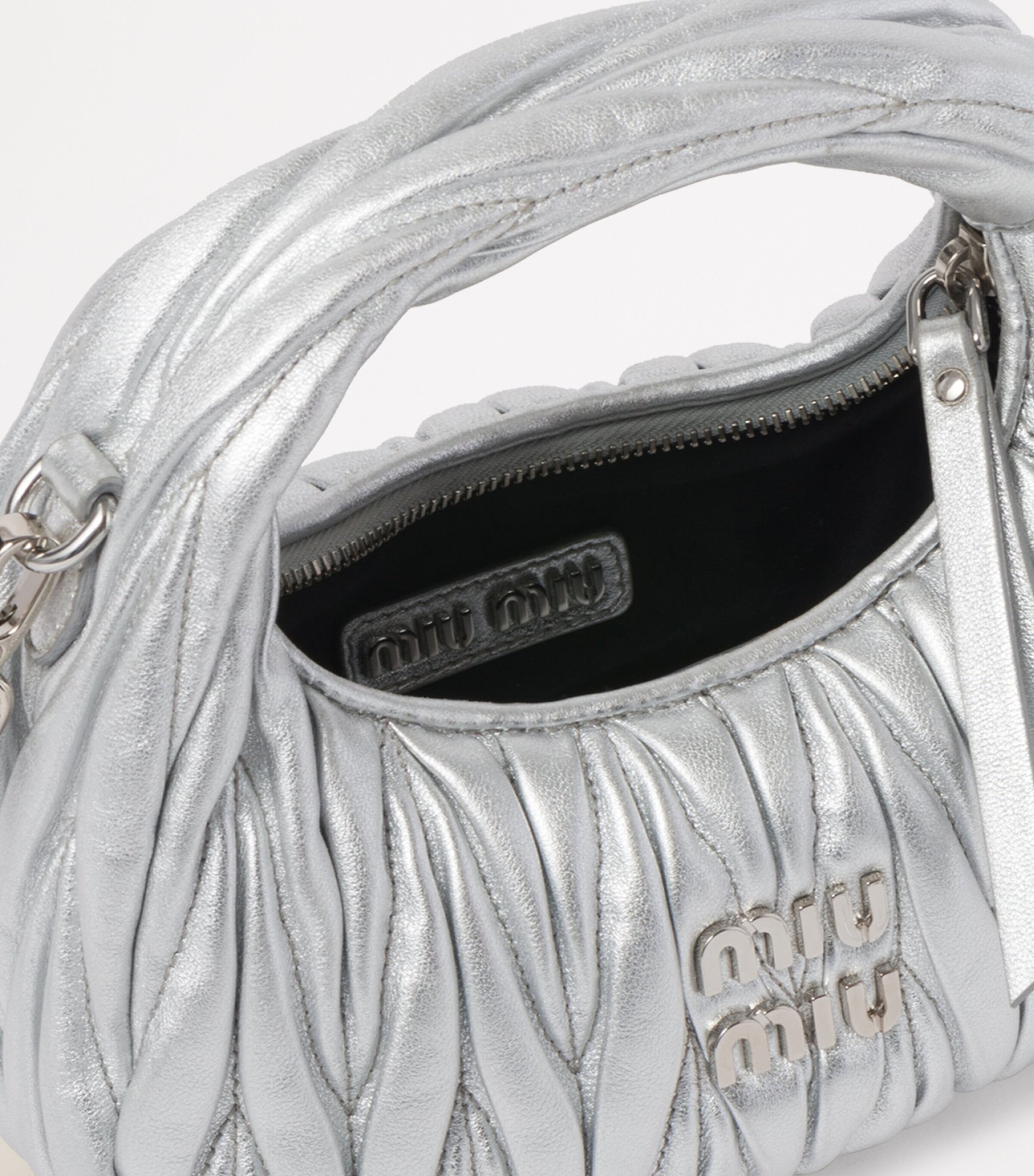 Mini Matelassé Leather Wander Top-Handle Bag F0118 Image 4