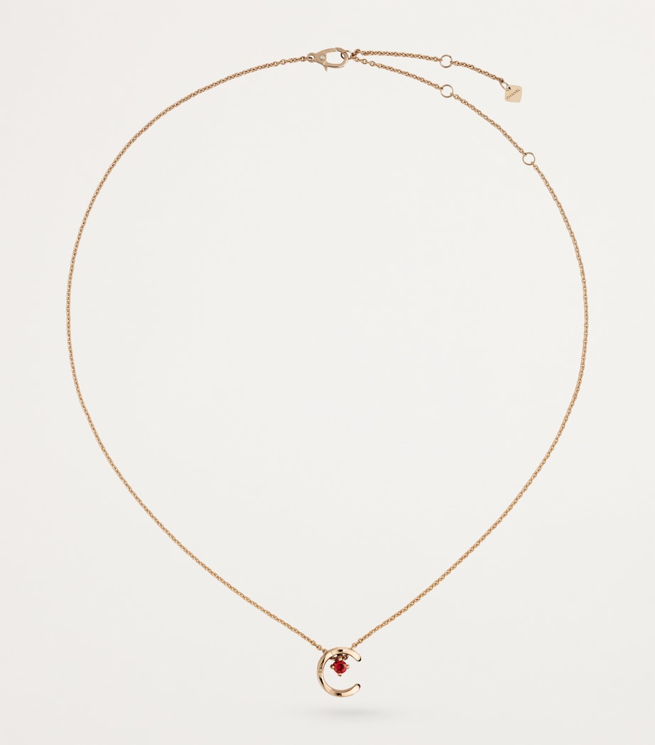 Beige Gold and Ruby Coco Crush Necklace BEIGE Image 4