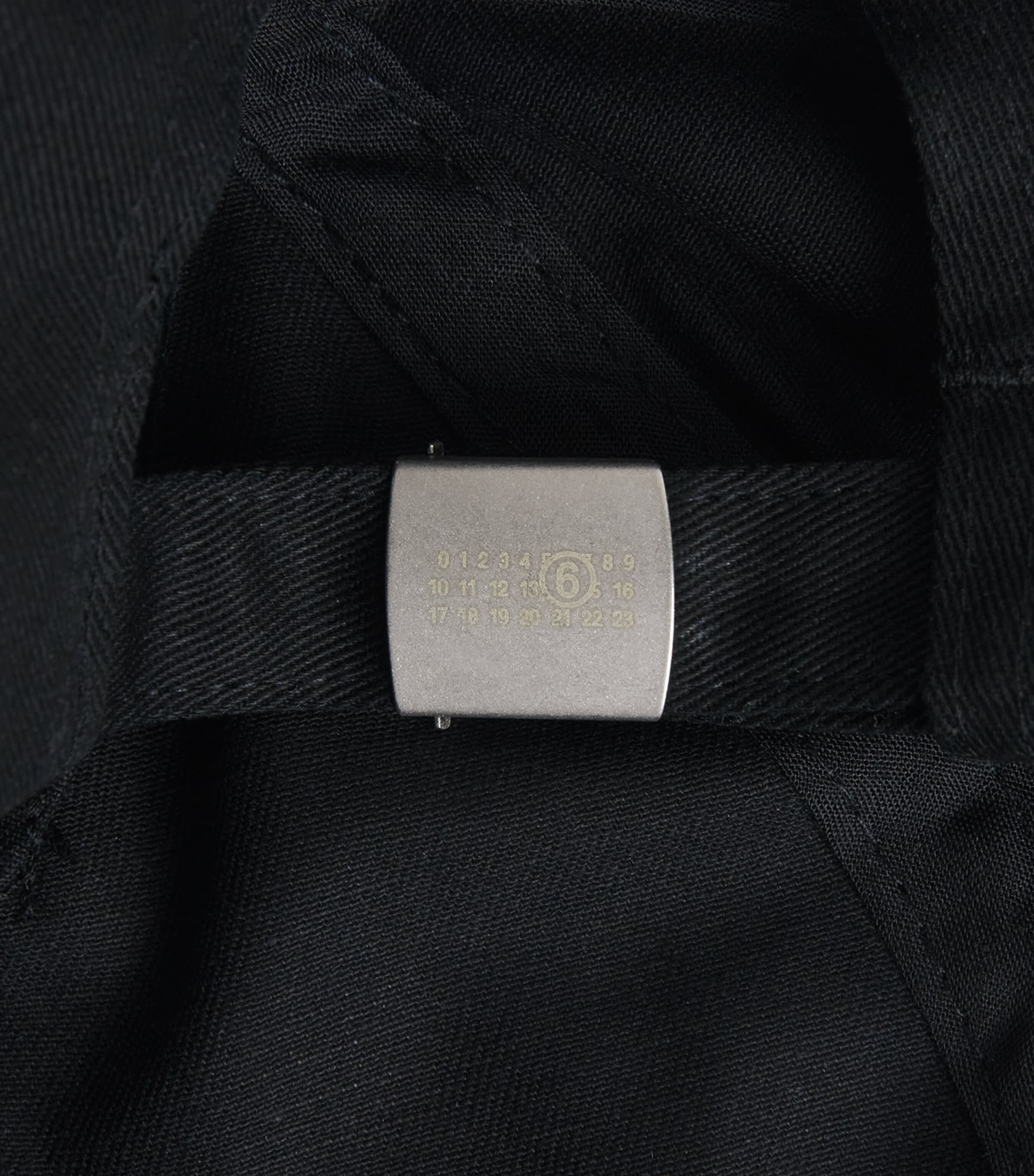 MM6 Maison Margiela Cotton Logo Cap Black Ecru Prnt Image 4