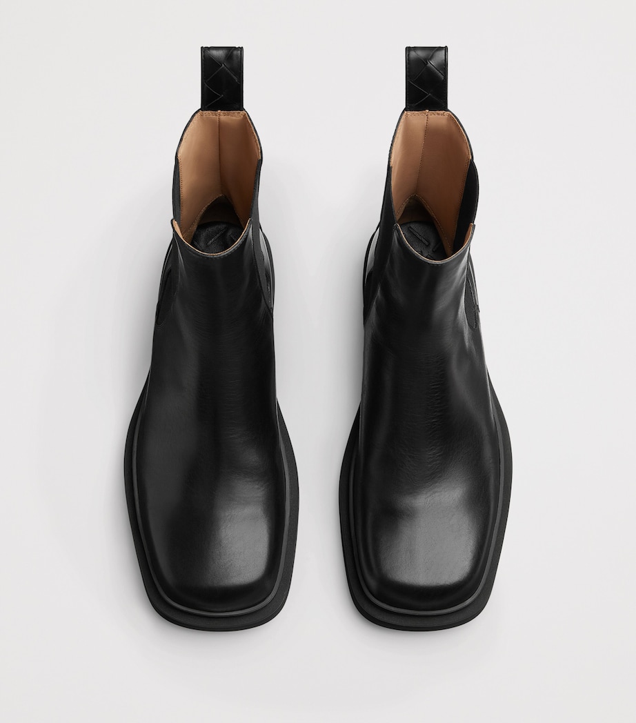 Leather Intrecciato-Detail Ben Chelsea Boots 1000 Image 5