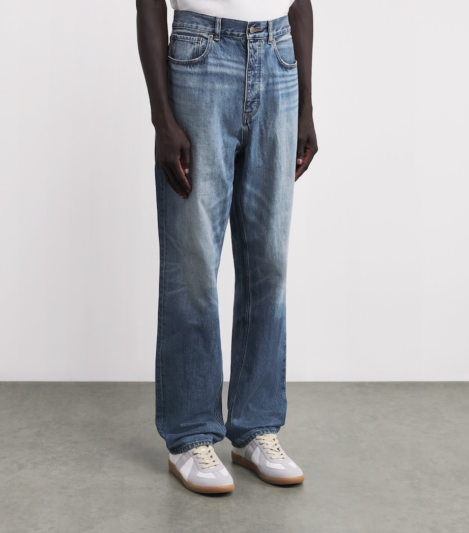 Distressed Straight Jeans CLASSIC BLUE Image 3