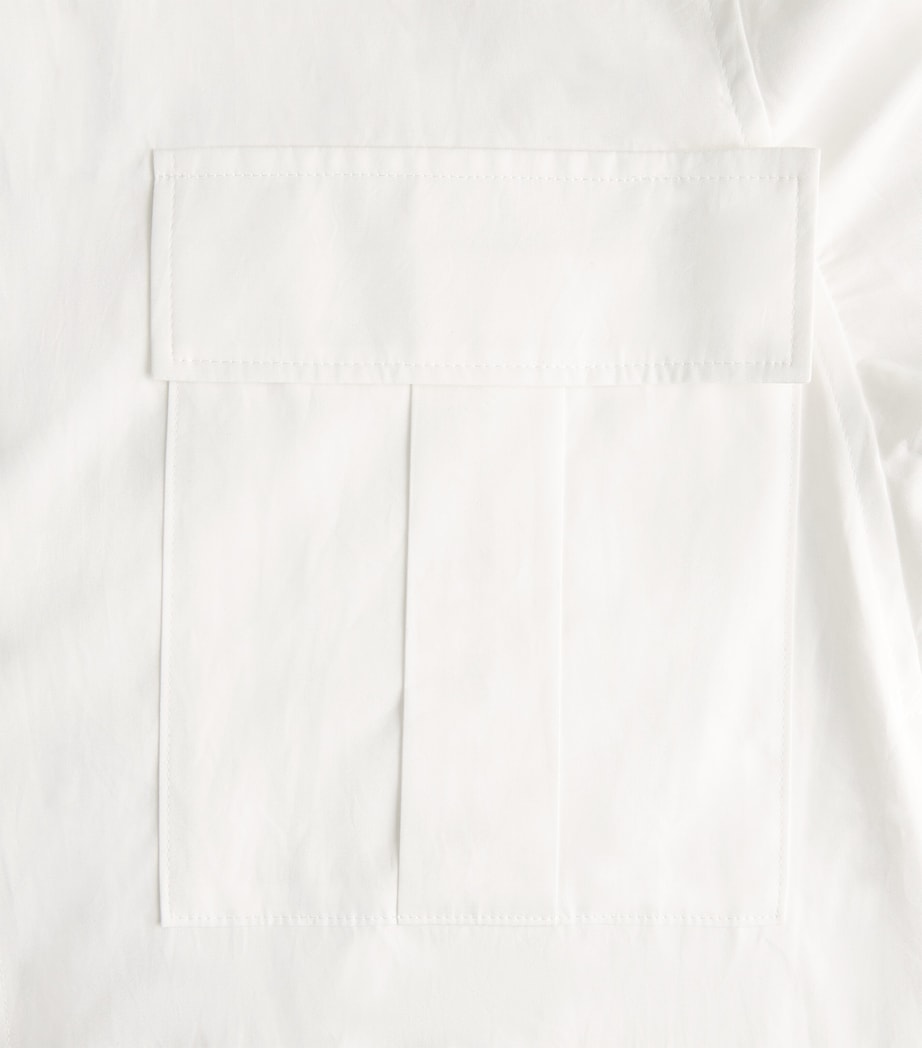 Yohji Yamamoto Mens Cotton Twin-Pocket Shirt White Image 6