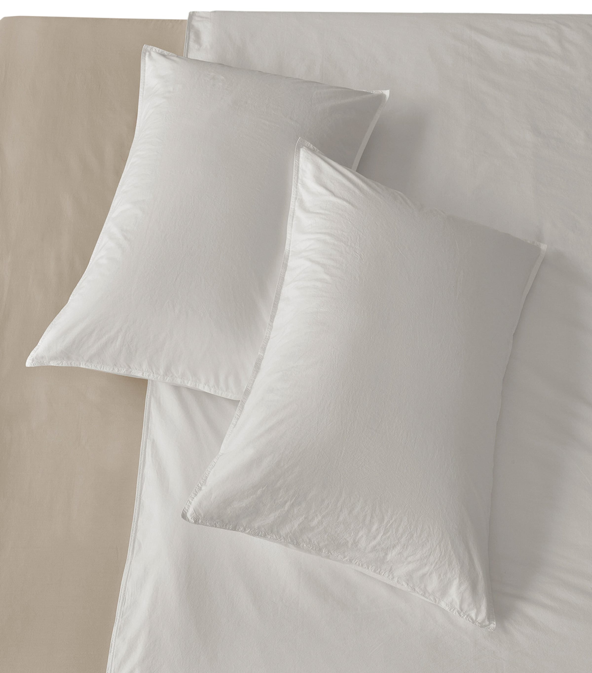 Society Limonta Cotton Nite Pillowcase Pair (50cm x 80cm) Bianco Image 1