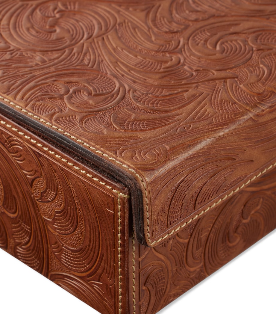 Calfskin Aidan Trinket Box BROWN Image 4
