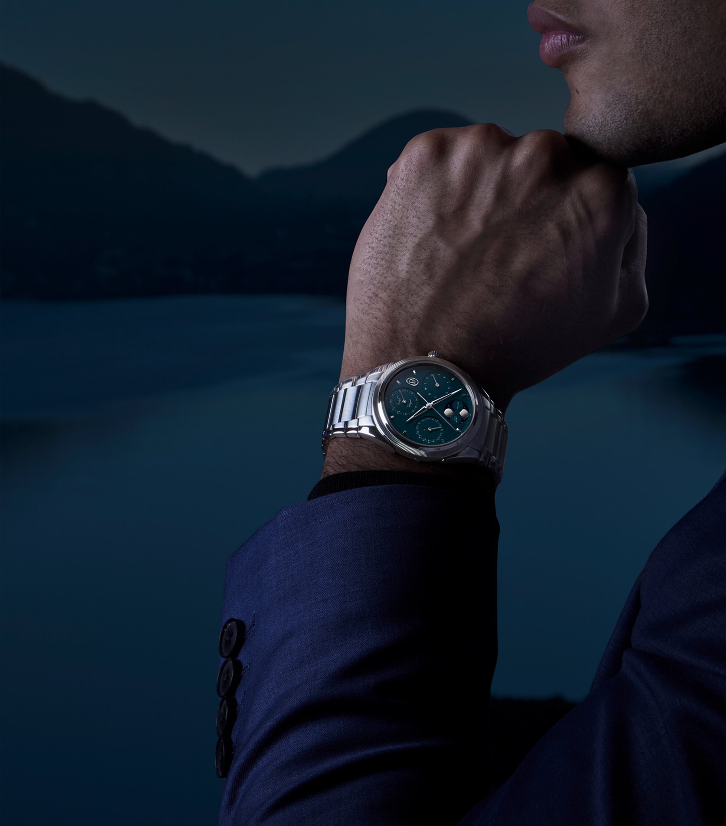 Stainless Steel Tonda PF Hijri Perpetual Calendar Watch 42mm GREEN Image 8