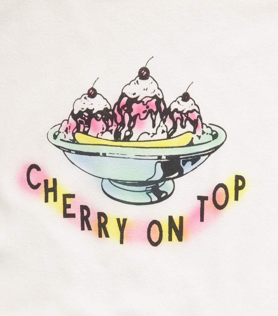 MOTHER Womens Printed The Itty Bitty Ringer T-Shirt Top Cherry On T Image 6