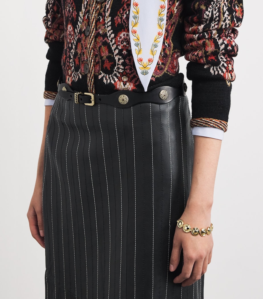 Leather Studded Belt N0000 Image 2