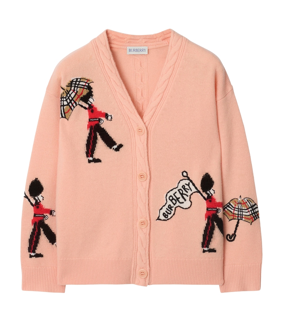 Wool London Guards Cardigan (3-12 Years) LIGHT PINK Image 1