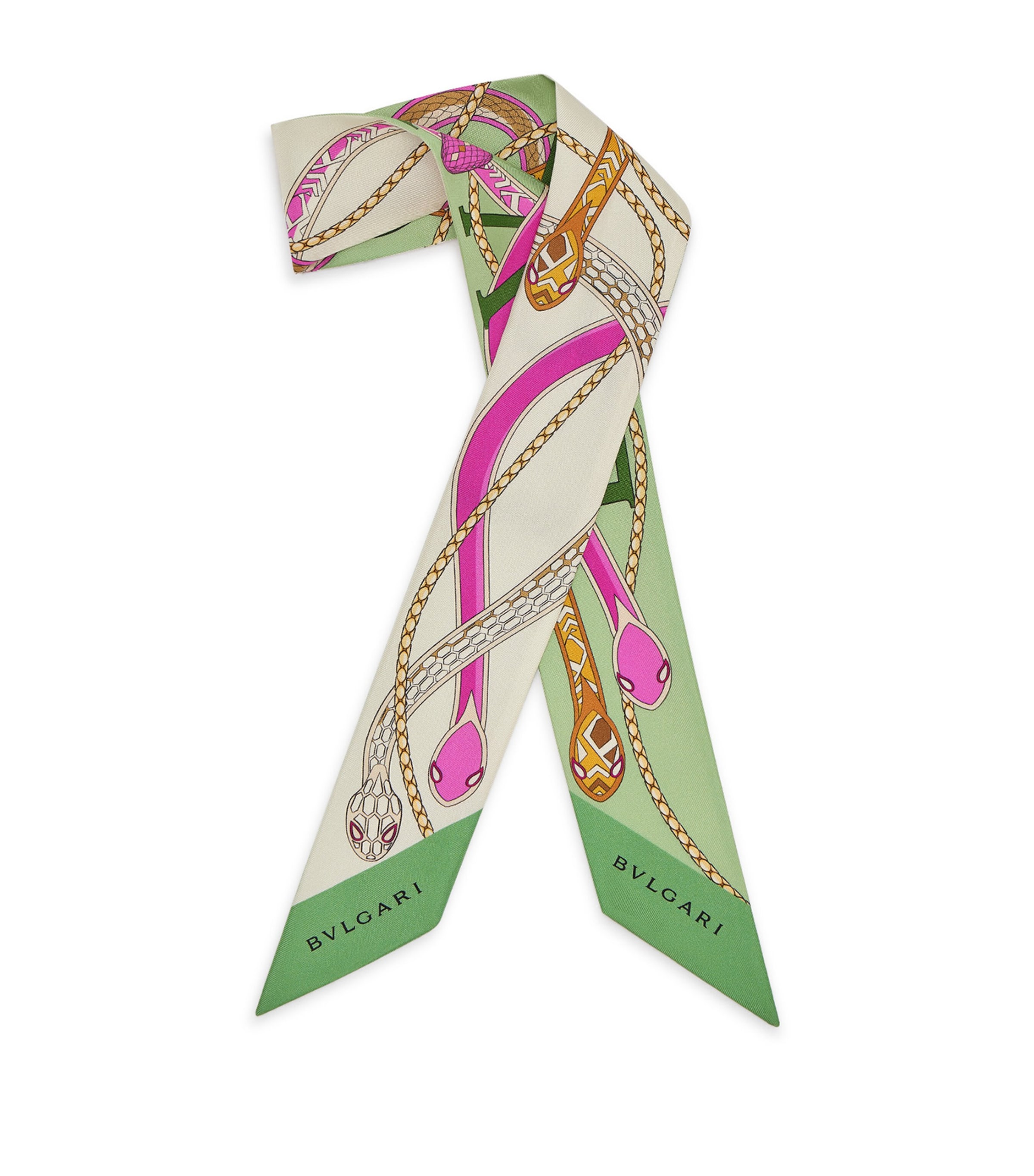 Bvlgari Silk Serpenti 75 Stole Green Medium Image 1