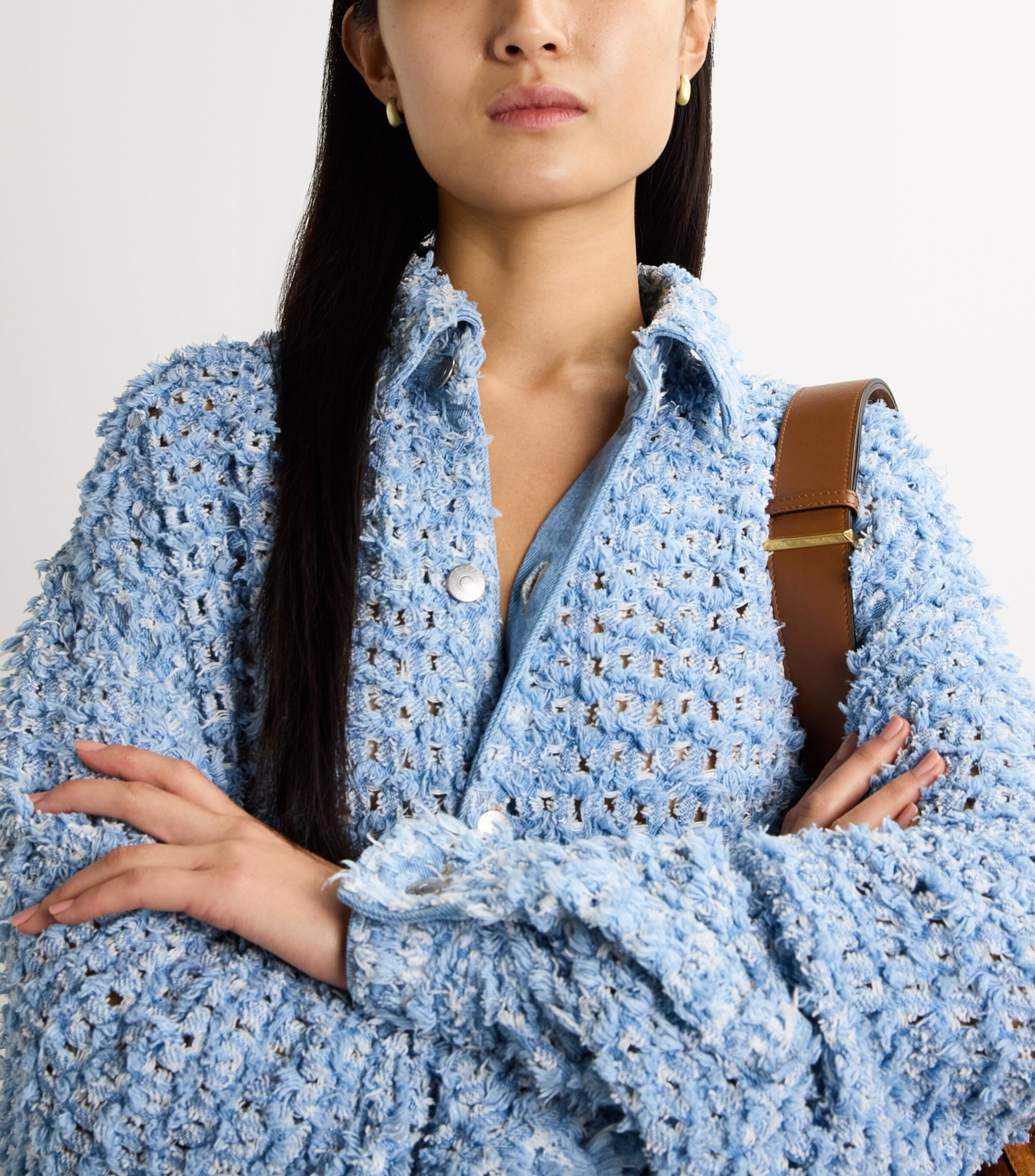 Yellow Gold Holly Huggie Earrings YELLOW GOLD Image 5