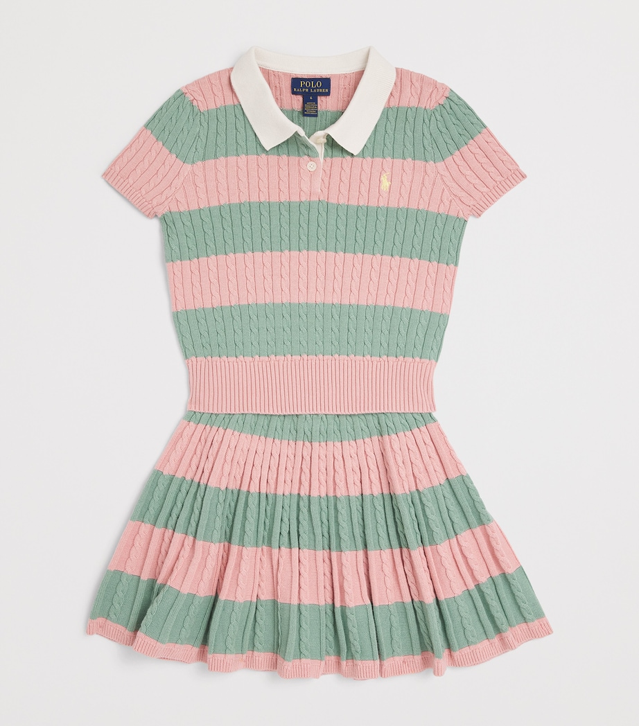 Ralph Lauren Kids Cotton Stripe Polo Shirt and Skirt Set (2-7 Years) Adirondack Rose Mlti Image 3