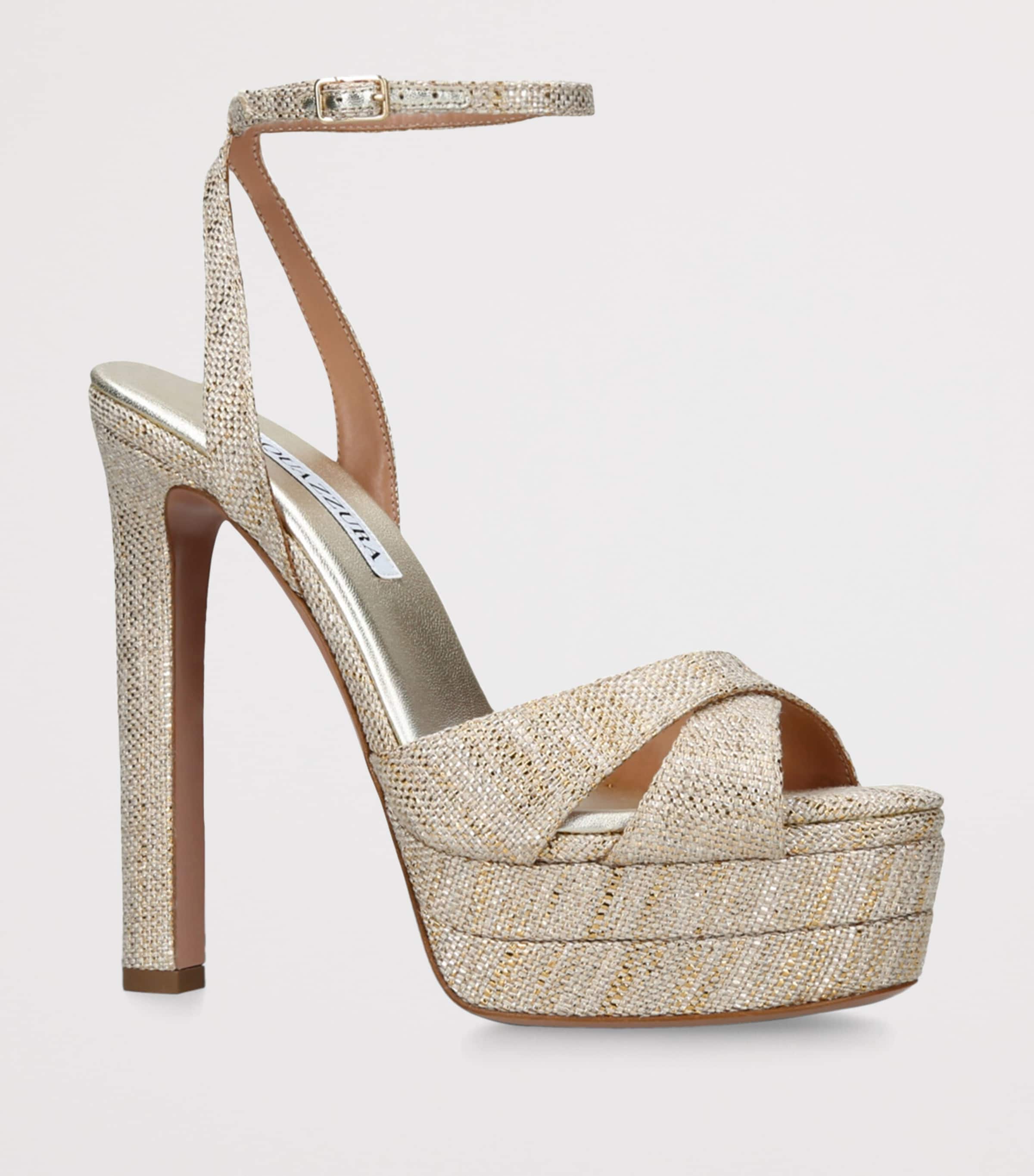 Metallic Divine Plateau Platform Sandals 130 GOLD Image 3