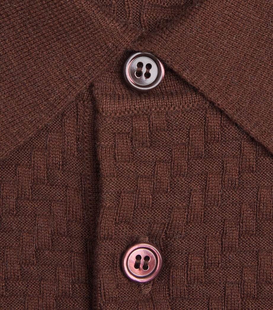 Cotton-Silk-Cashmere Woven Polo Shirt 2300 Image 5