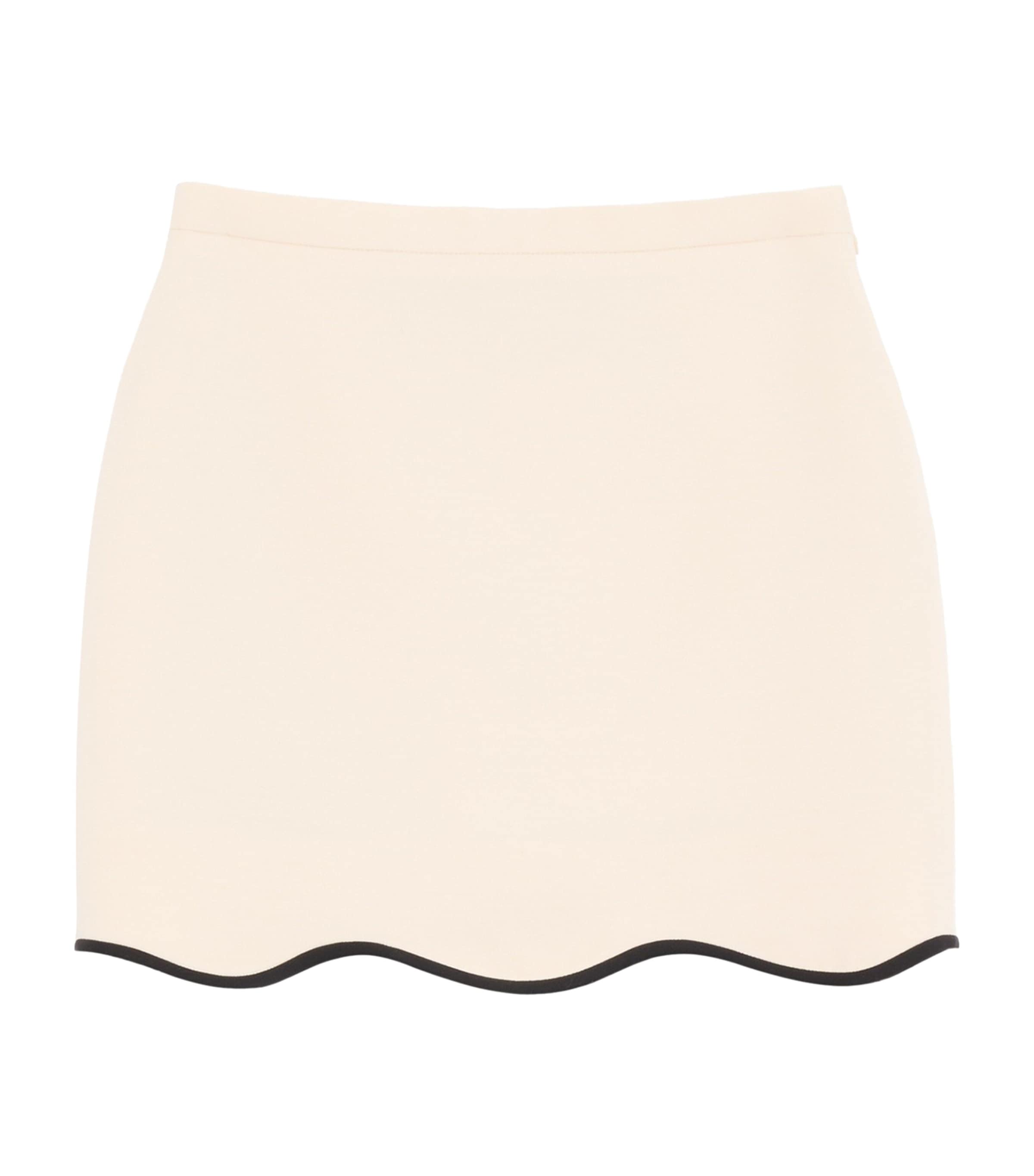 Valentino Womens Wool-Silk Crepe Mini Skirt Image 1
