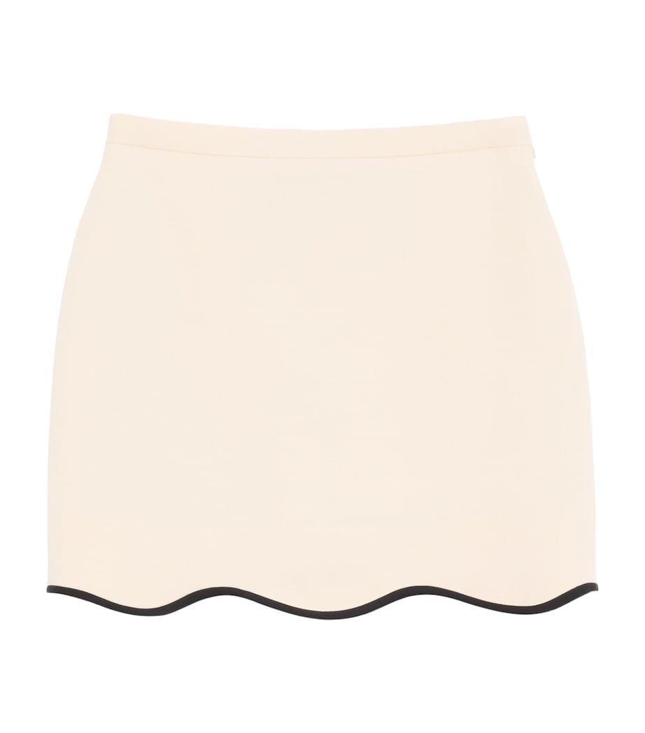 Valentino Womens Wool-Silk Crepe Mini Skirt Image 1