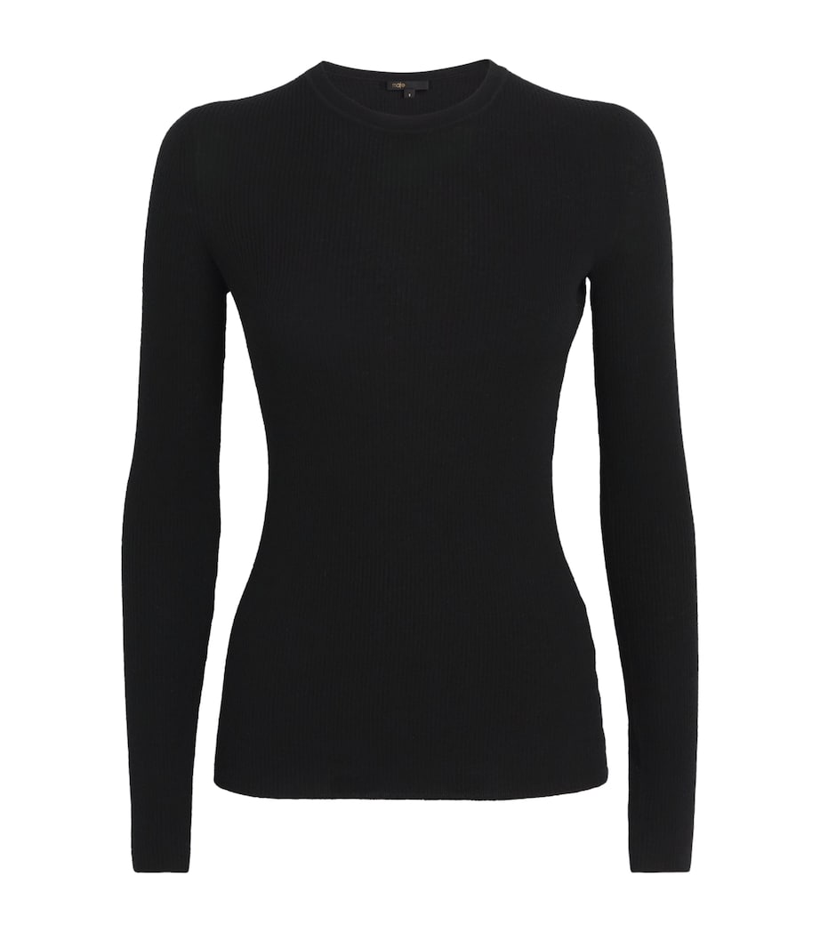 Wool-Silk Sweater BLACK Image 1