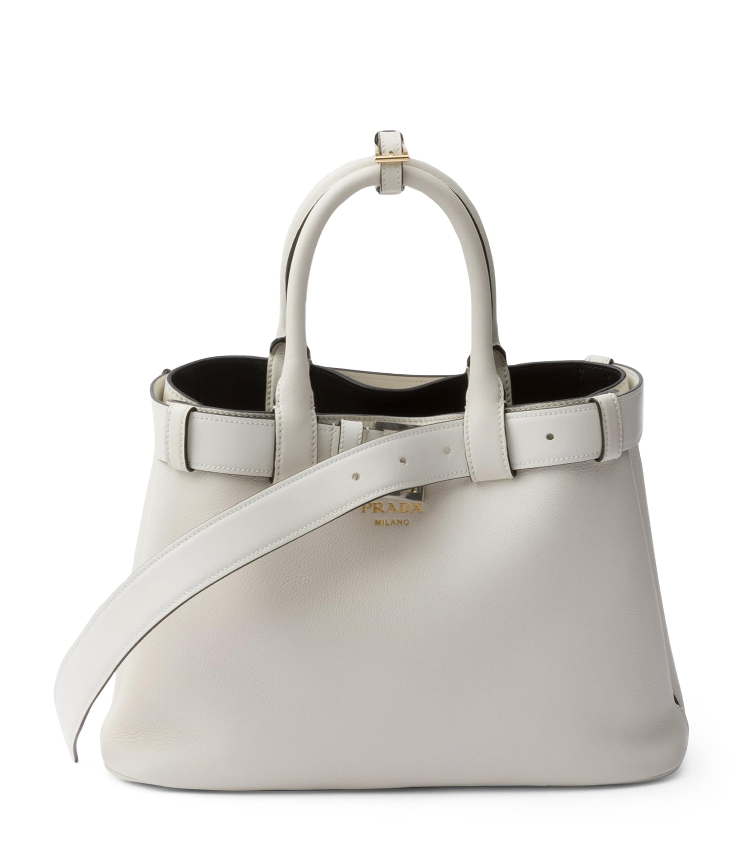 Medium Leather Buckle Tote Bag F0G3Z Image 1