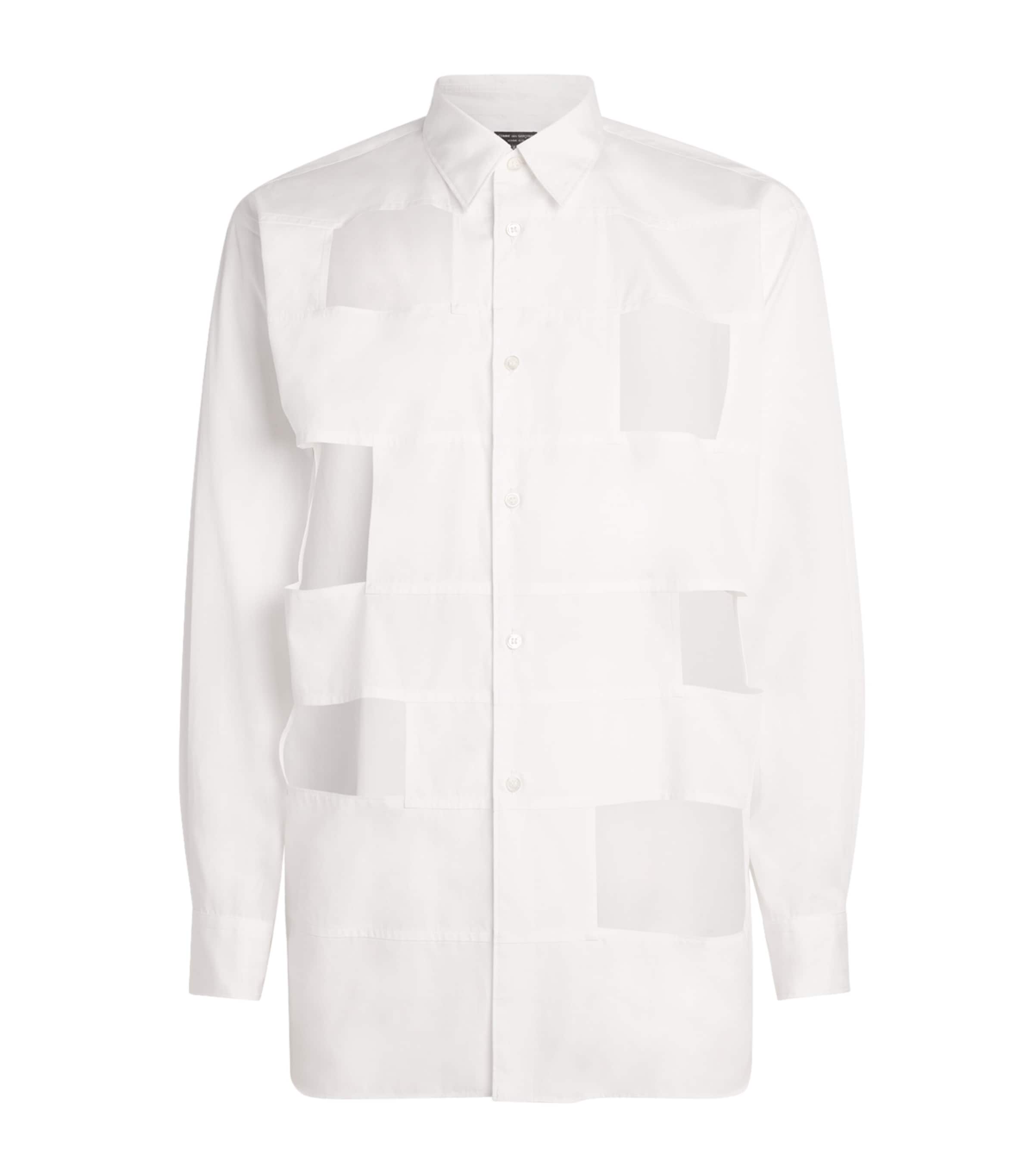 Comme Des Garçons Homme Plus Mens Cotton Cut-Out Shirt White Image 1