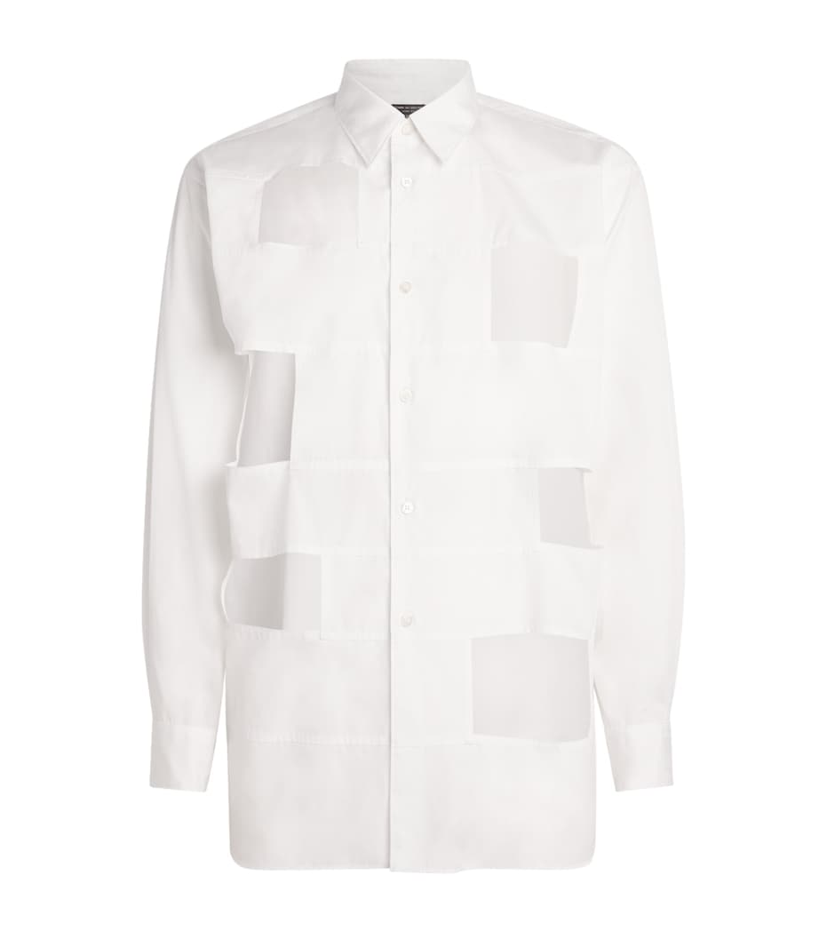 Comme Des Garçons Homme Plus Mens Cotton Cut-Out Shirt White Image 1