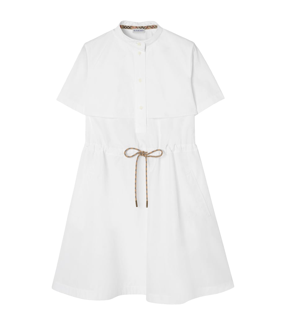 Burberry Womens Cotton Poplin Mini Shirt Dress Optic White Image 1