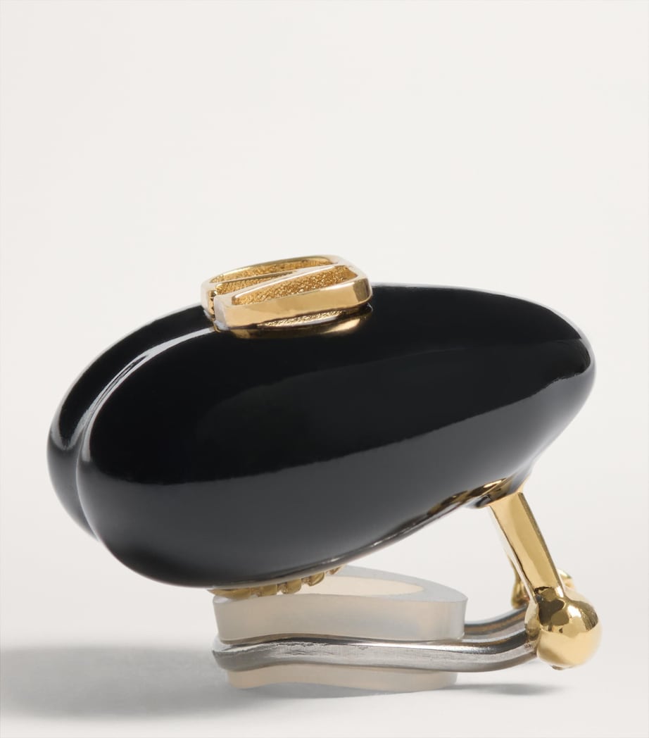 Heart VLogo Clip-On Earrings 0RN Image 2