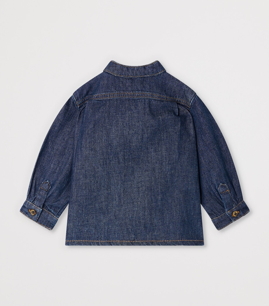 Bonpoint Cotton Denim Shirt (6-18 Months) Jean Fonce Image 2