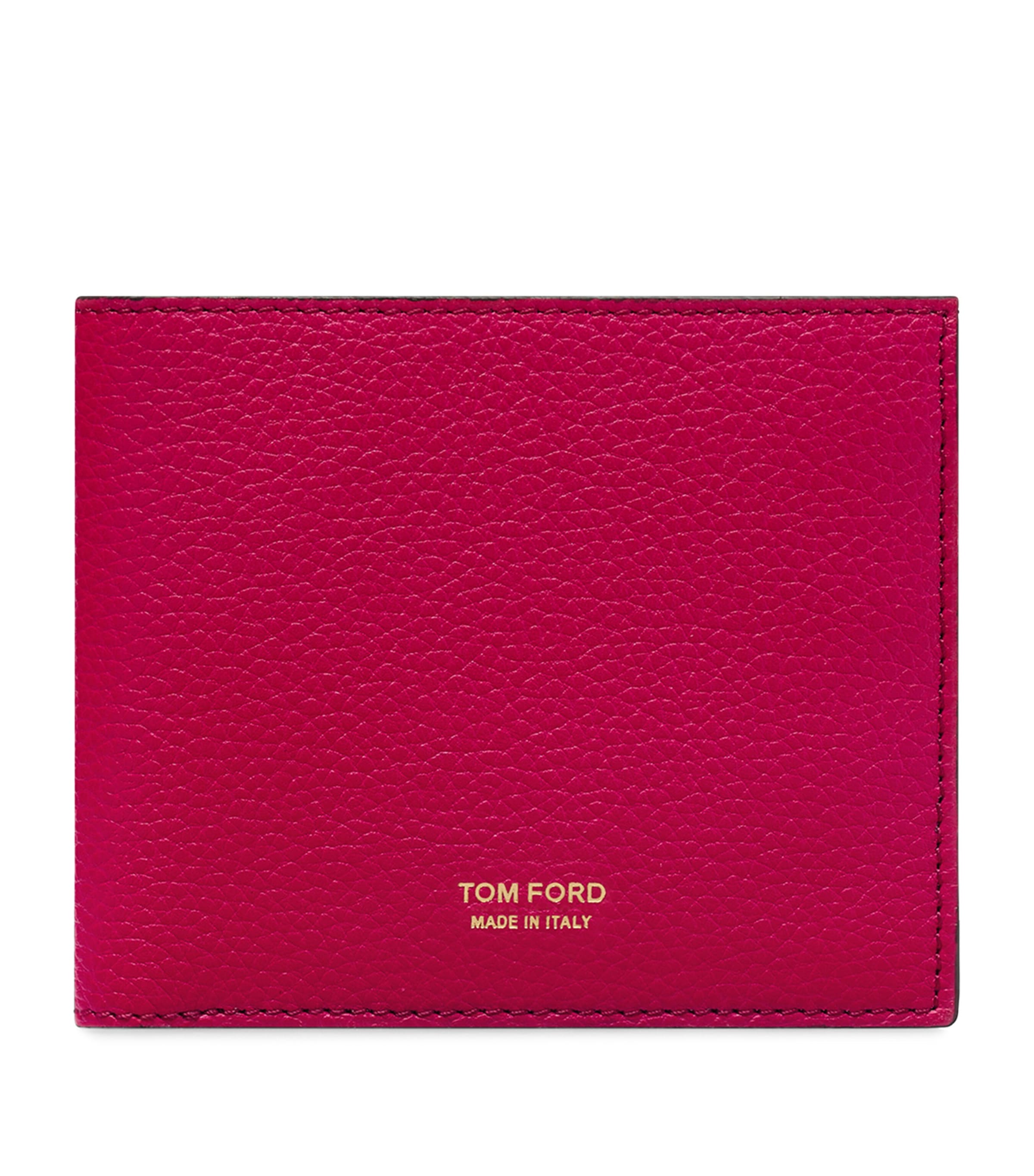 Tom Ford Leather T-line Classic Bifold Wallet In Pink