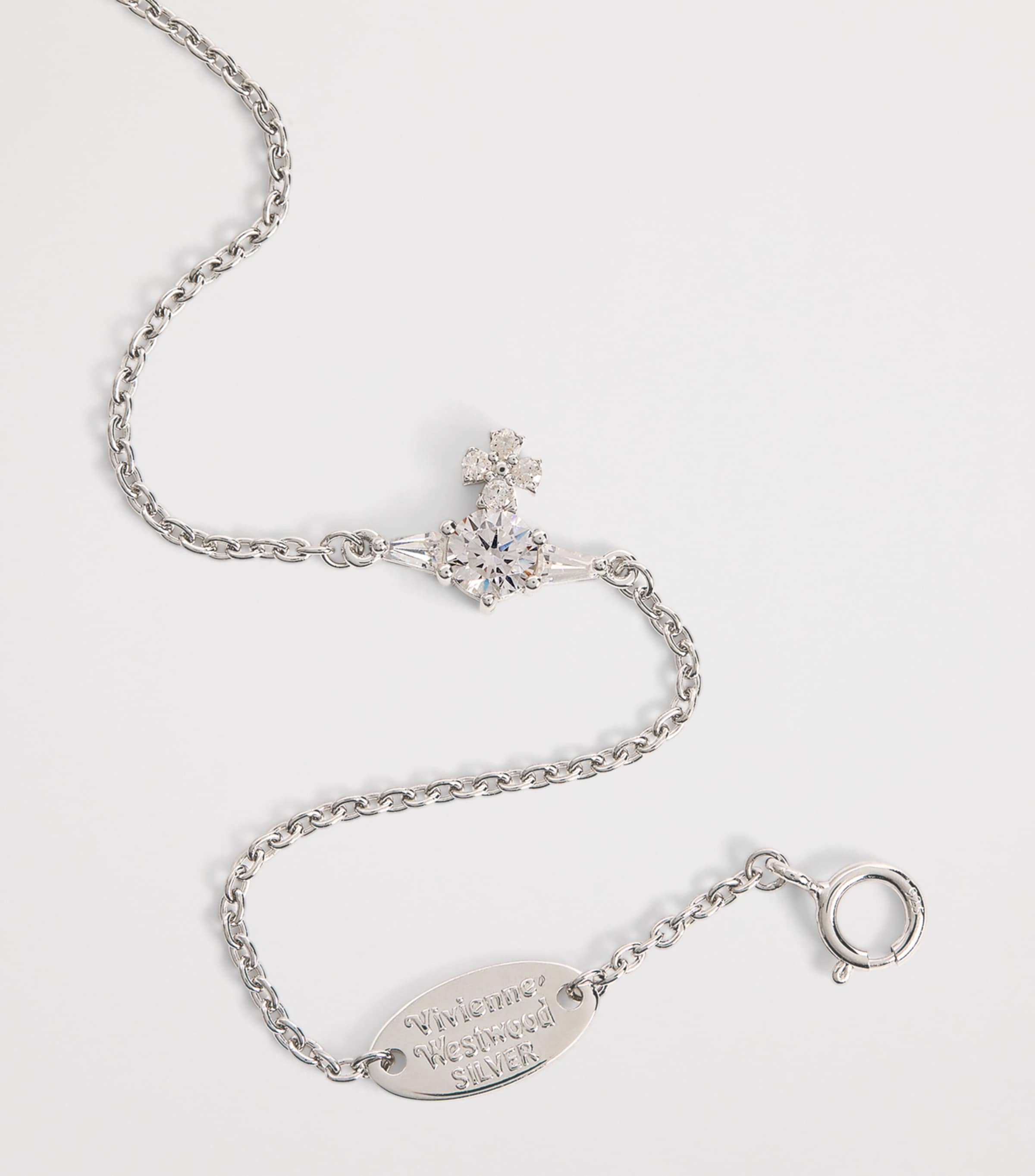 Crystal-Embellished Ofelia Bracelet P102 PLTNM/WHT Image 6