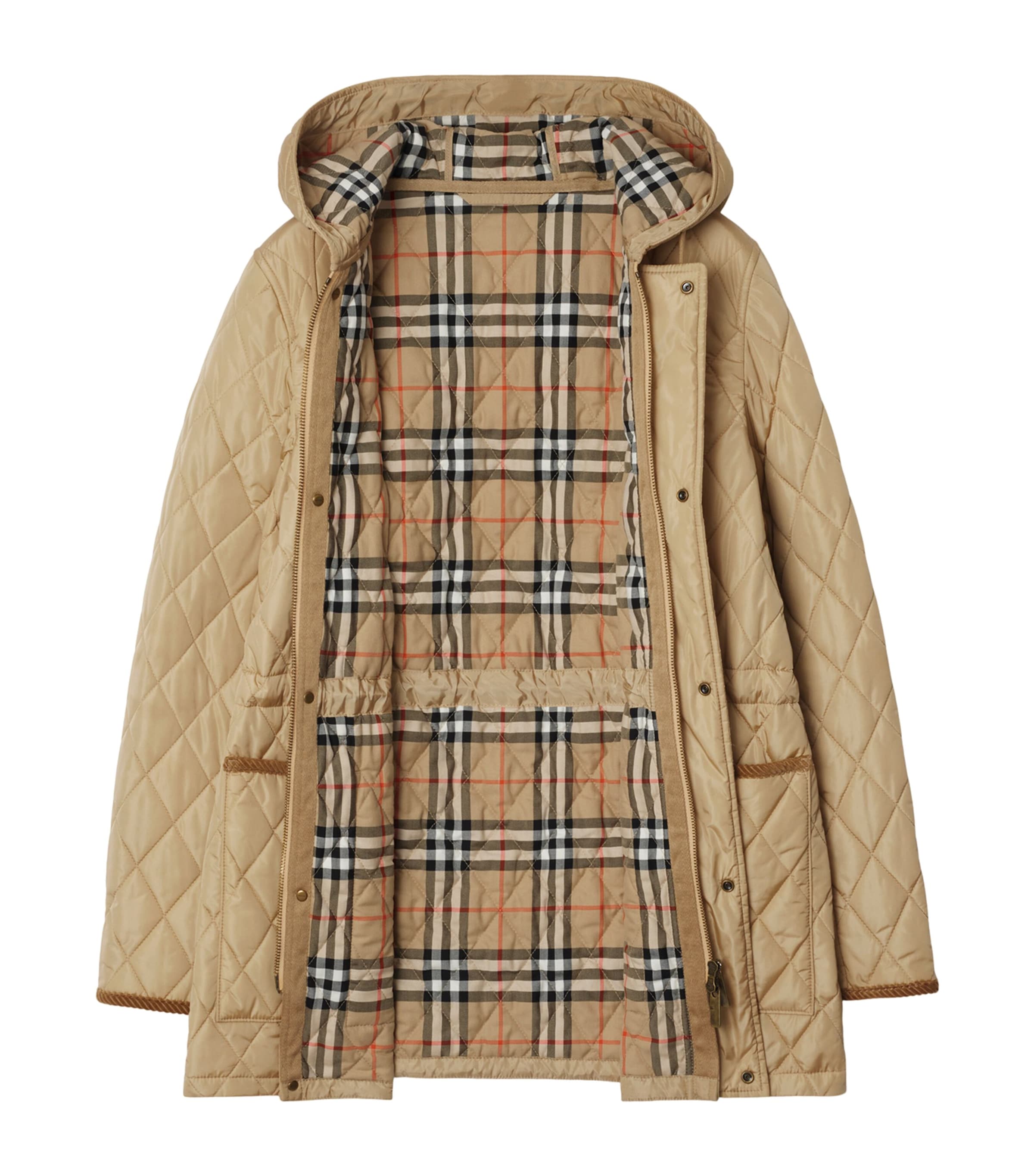 Water-Resistant Quilted Parka FLAX Image 5