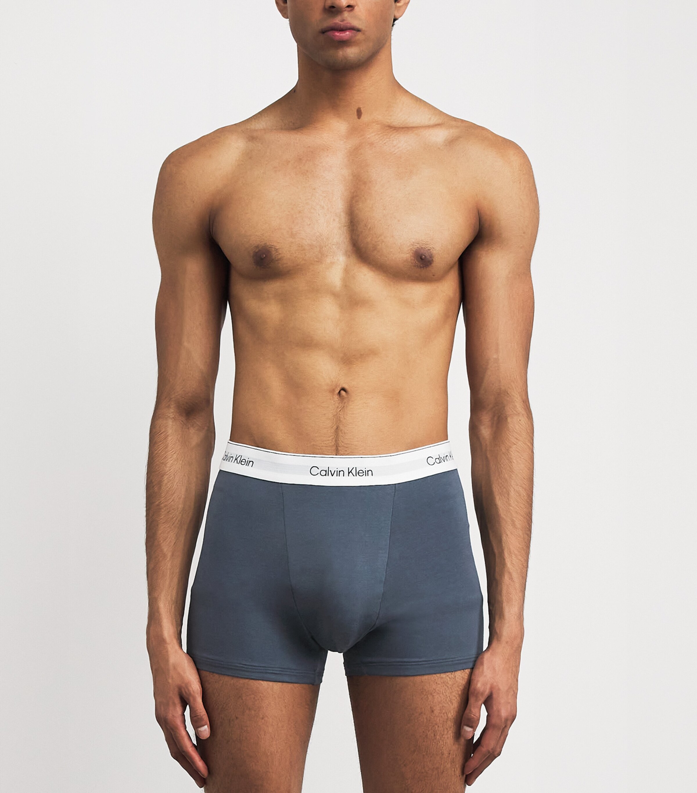 Calvin Klein Mens Cotton Stretch Relaxed Icon Trunks (Pack of 3) Multi Image 2
