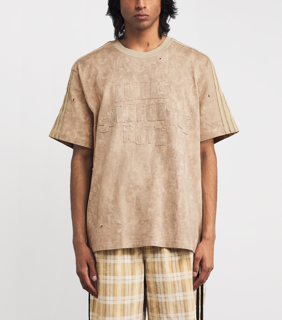 Originals x Song for the Mute Distressed T-Shirt GREY Image 3