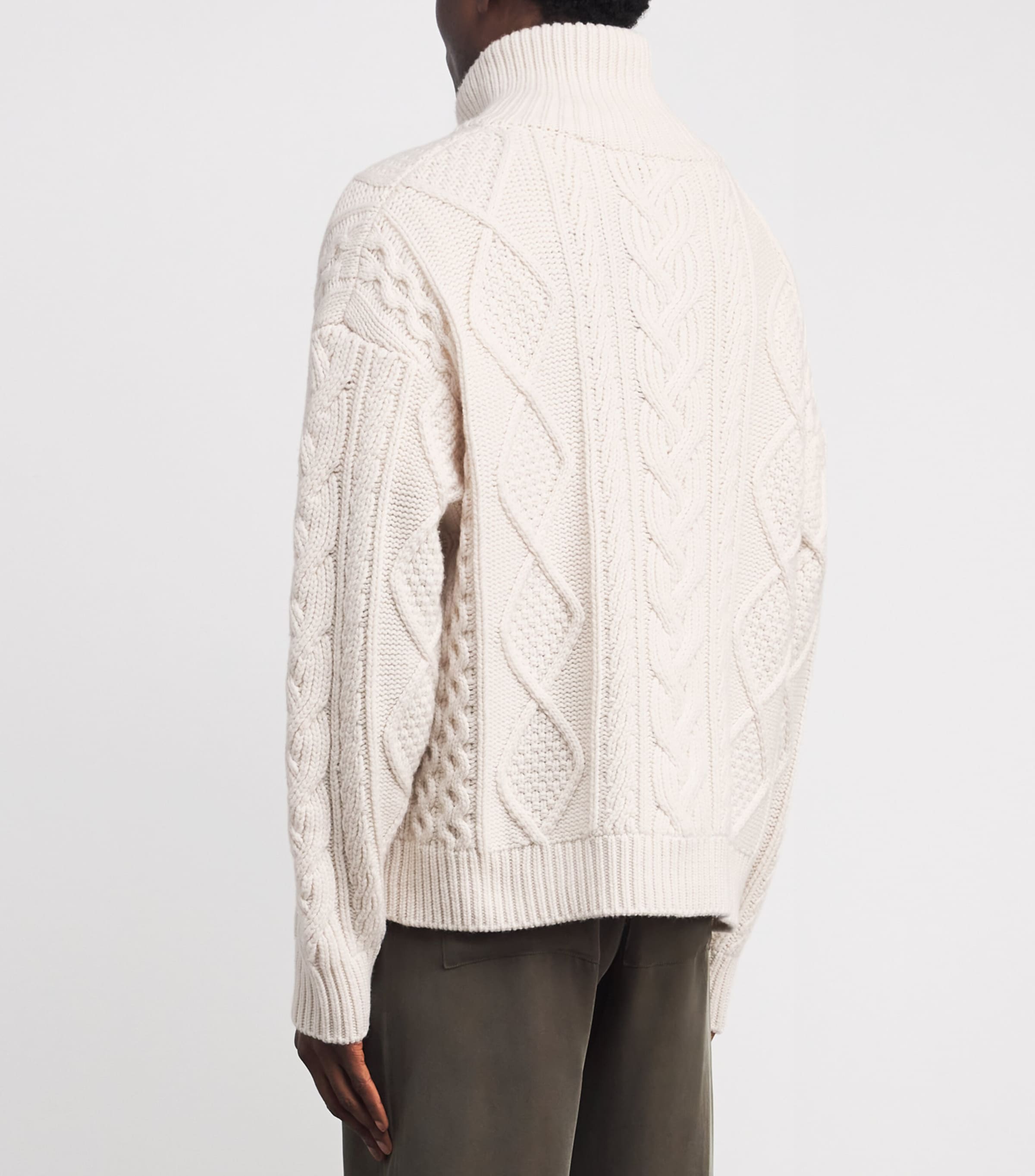 Wool-Cashmere Half-Zip Sweater CREA Image 4