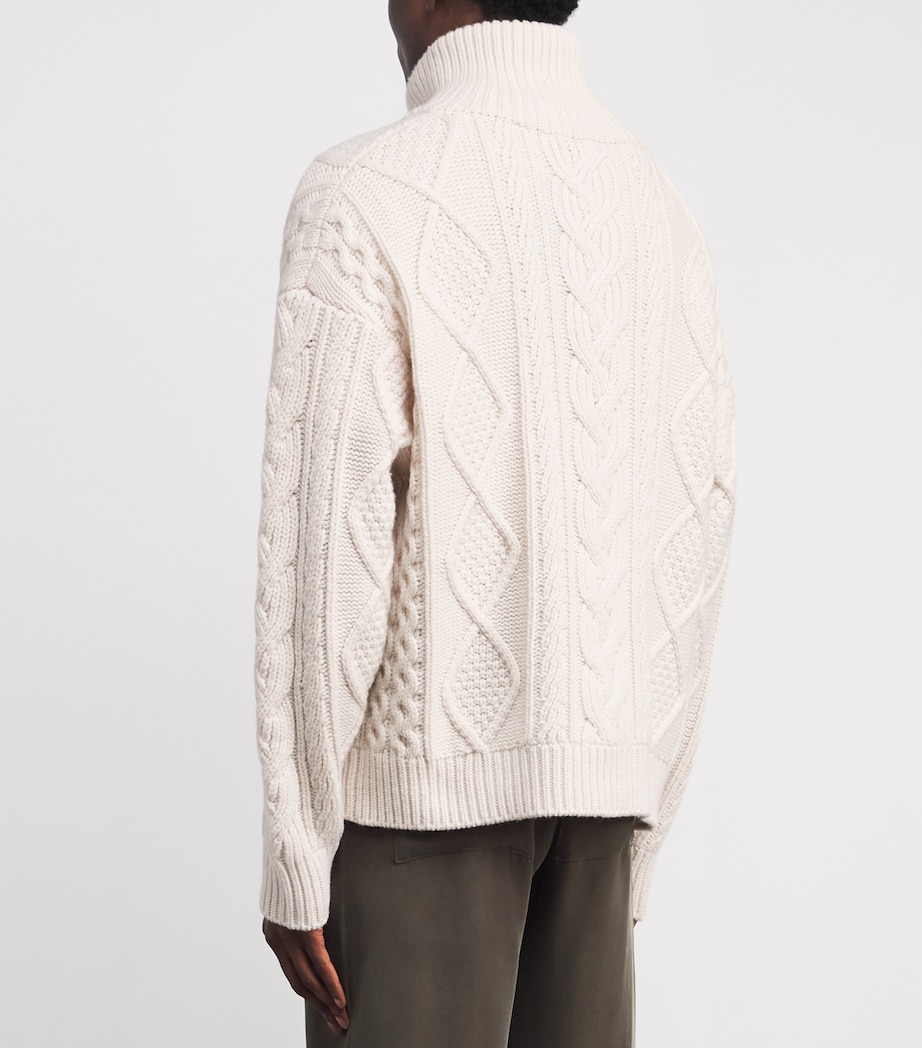 Wool-Cashmere Half-Zip Sweater CREA Image 4